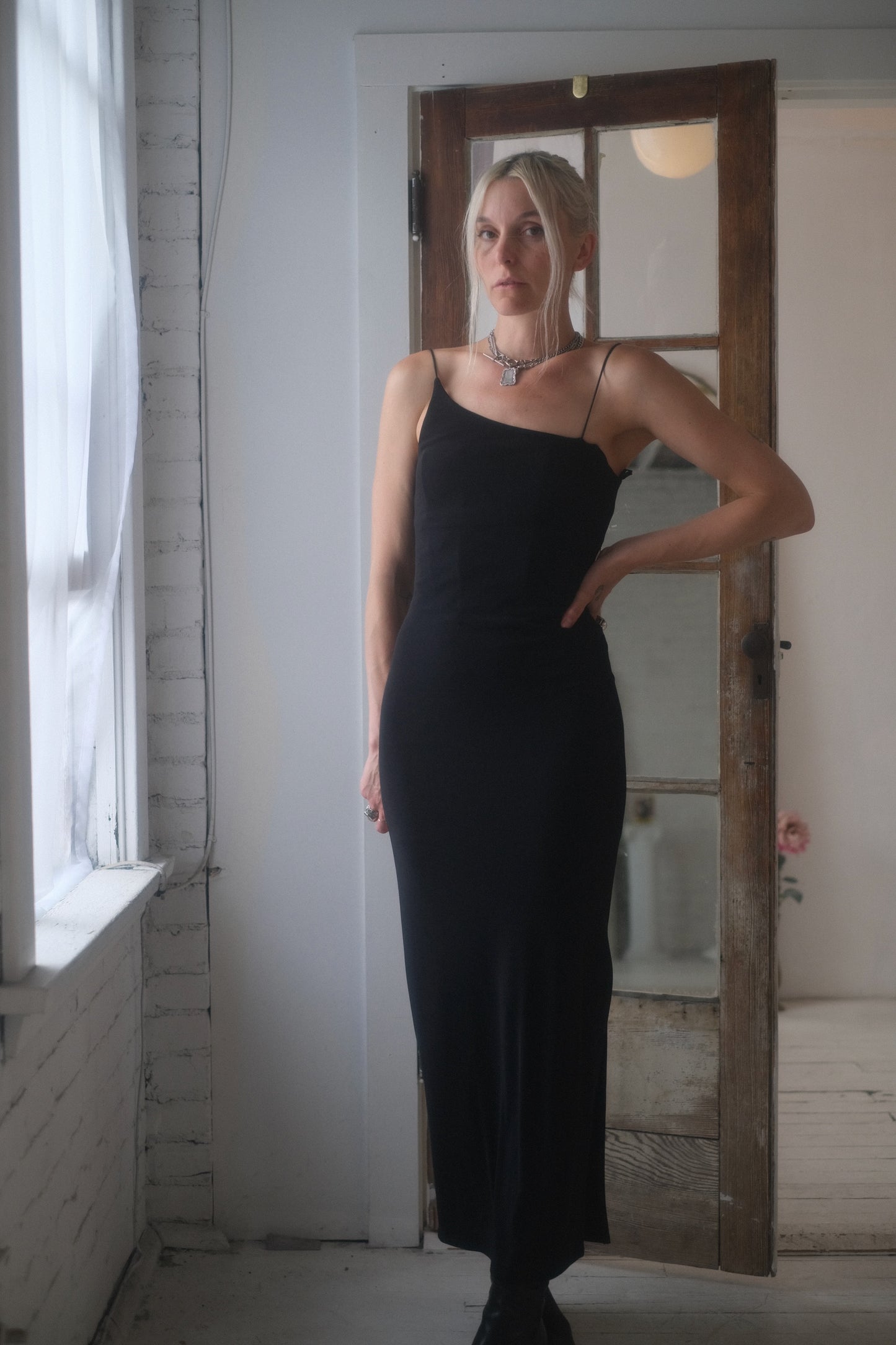 1990s Asymmetrical Maxi Dress