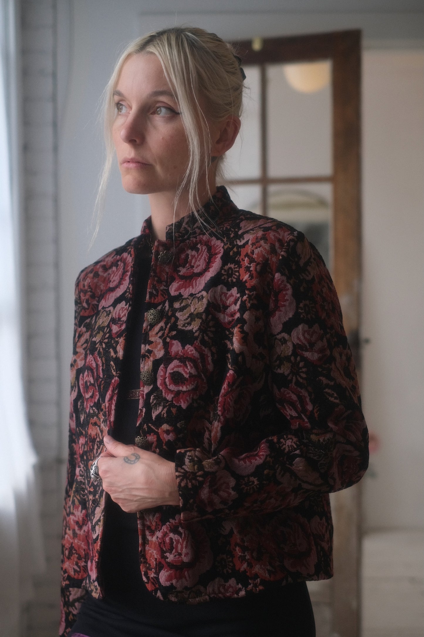 1990s Rose Tapestry Jacket