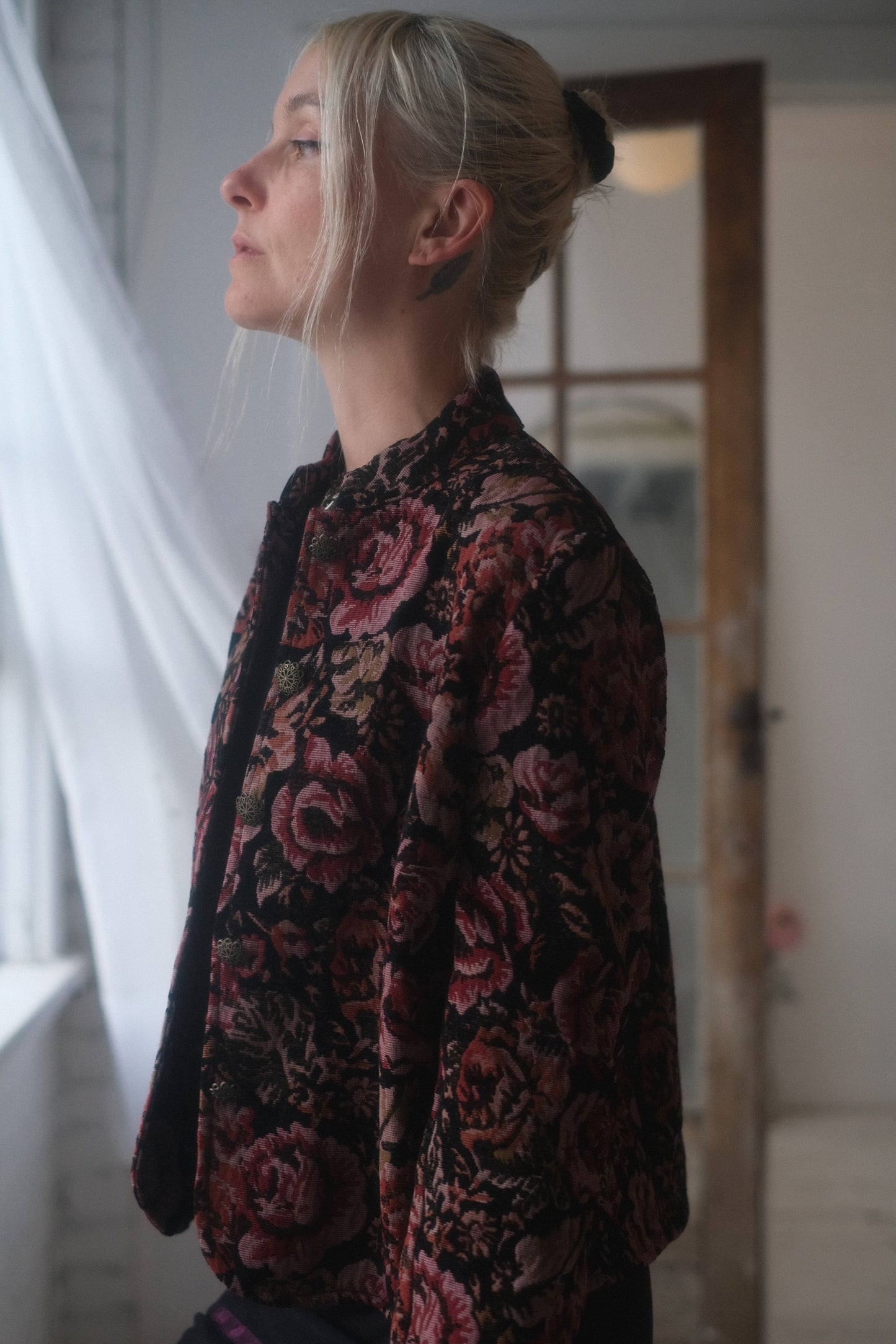 1990s Rose Tapestry Jacket