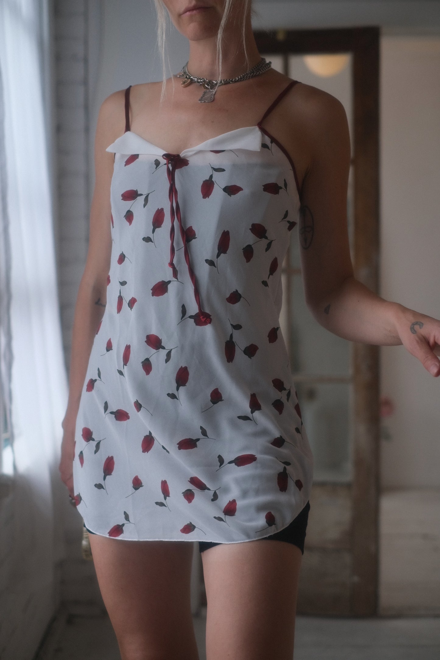 1990s Rose Bud Dress