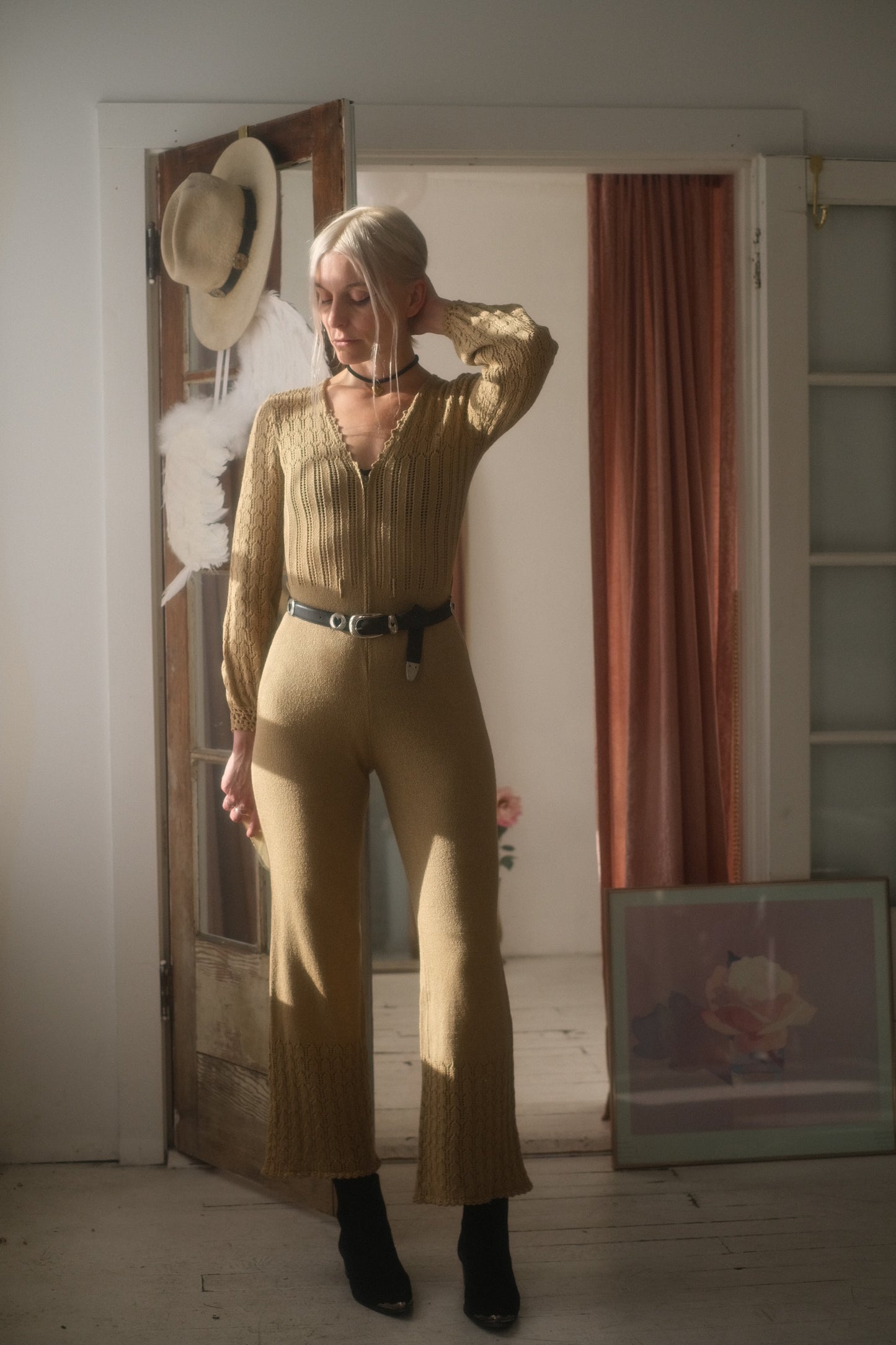 1980s Knit Jumpsuit