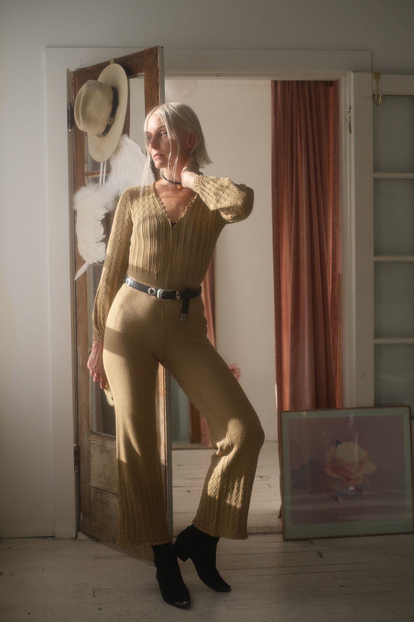 1980s Knit Jumpsuit