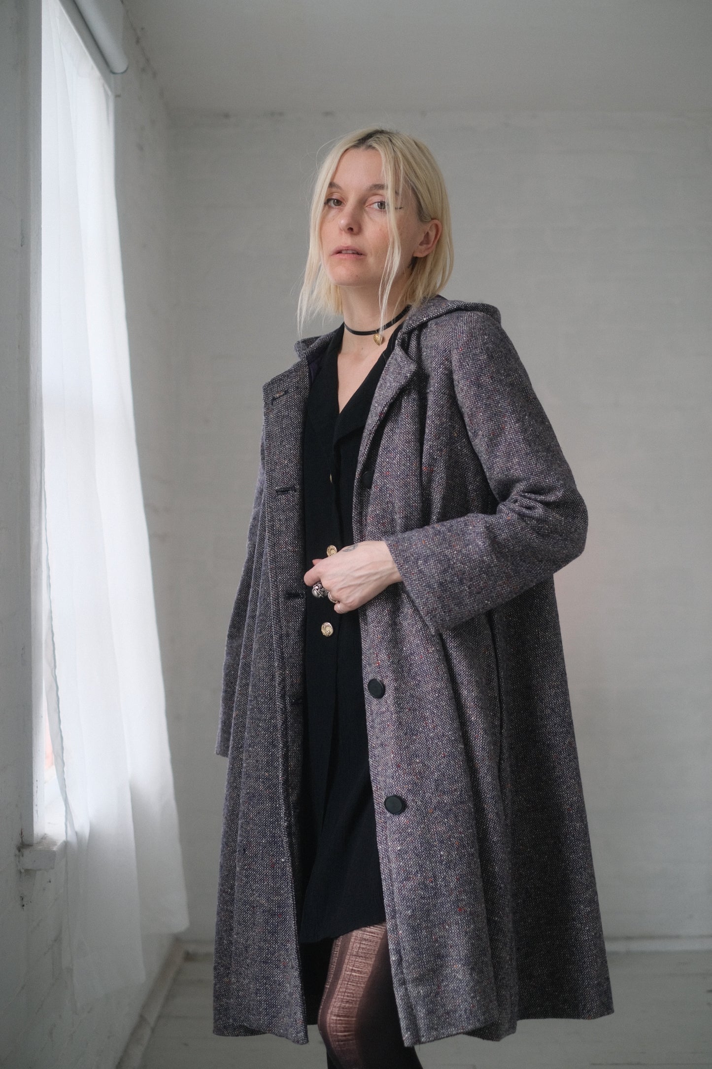 1970s Violet Tweed Coat