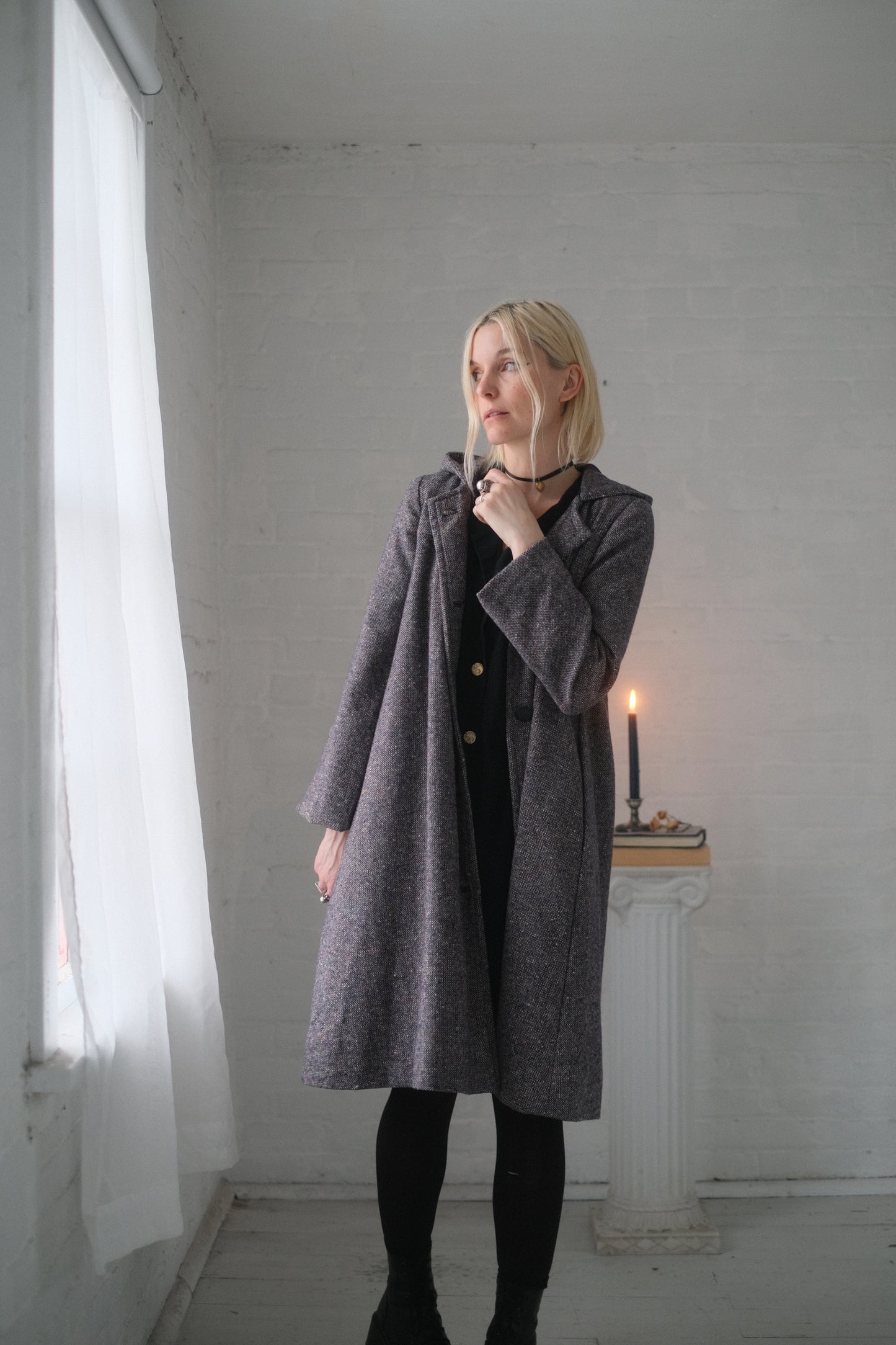 1970s Violet Tweed Coat