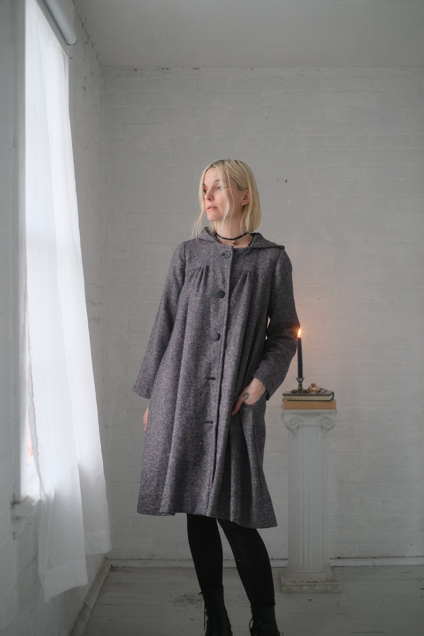 1970s Violet Tweed Coat