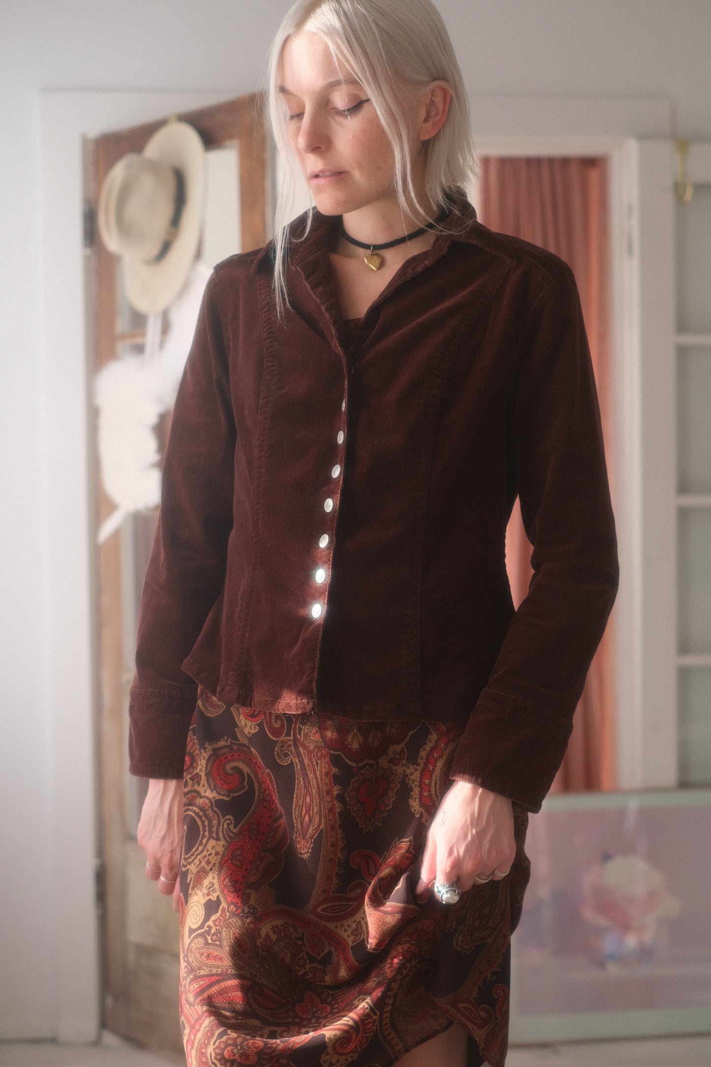 2000s Velvet Snap Jacket