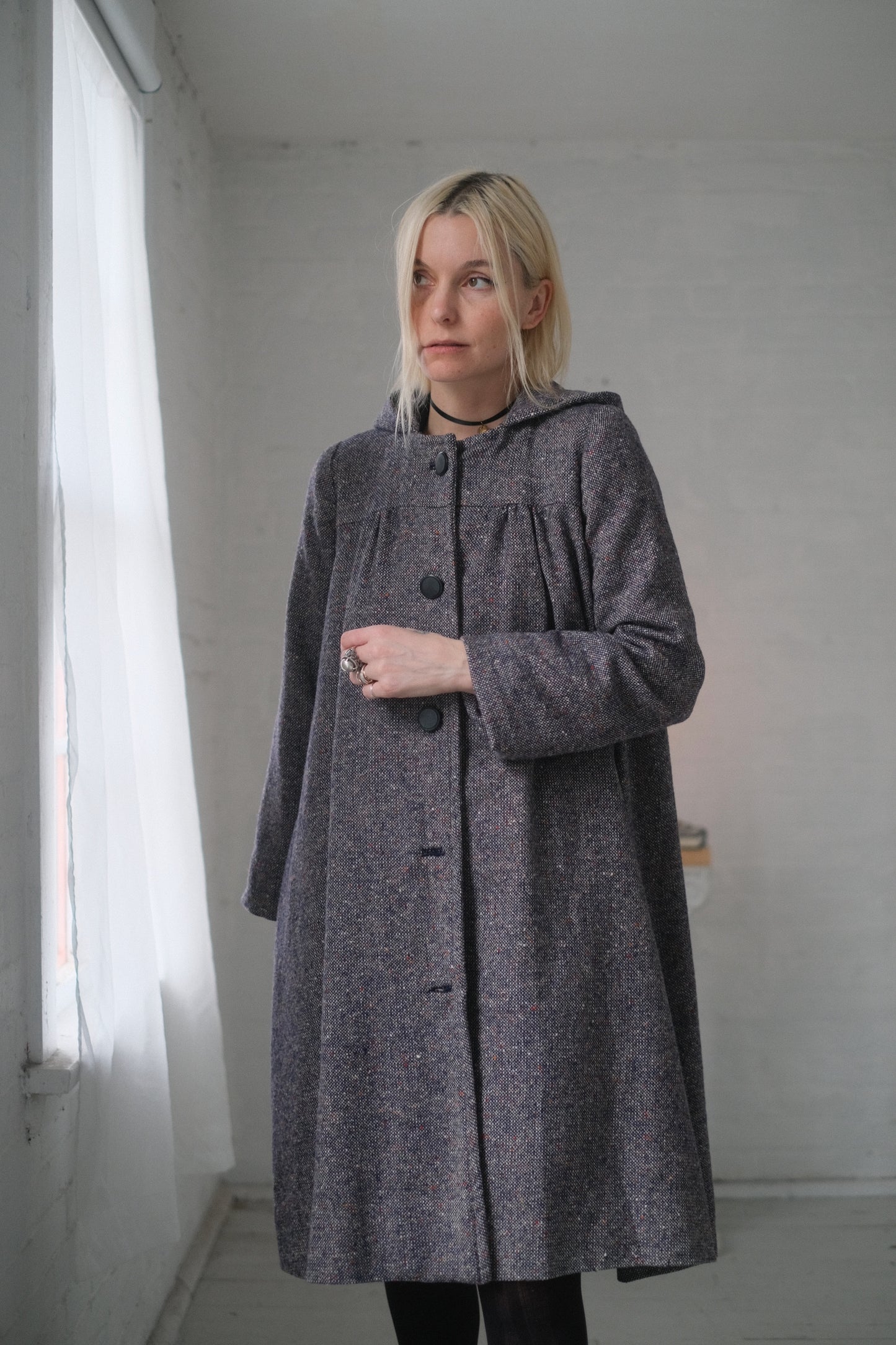 1970s Violet Tweed Coat