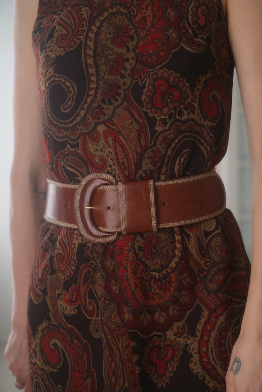 1990s DKNY Italian Leather Belt
