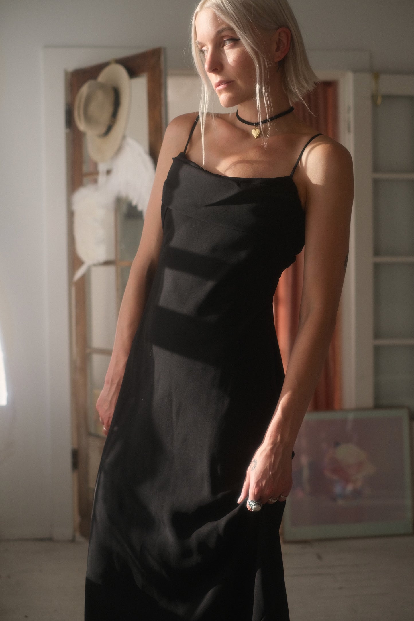 2000s Noir Veil Gown