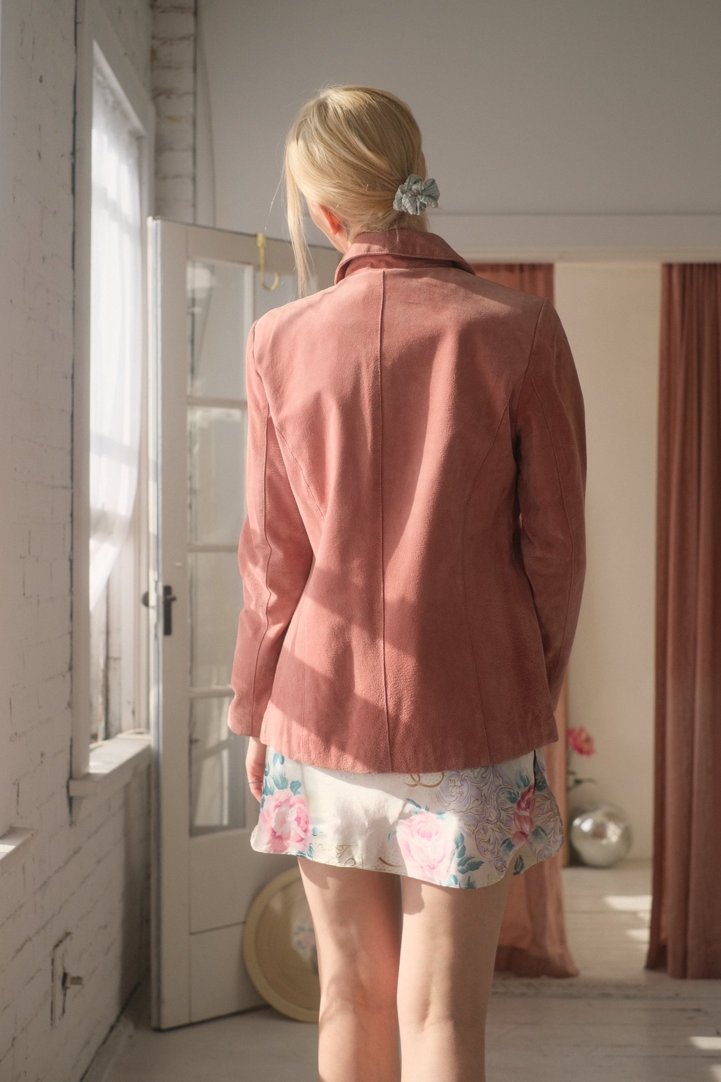 2000s Blush Suede Jacket