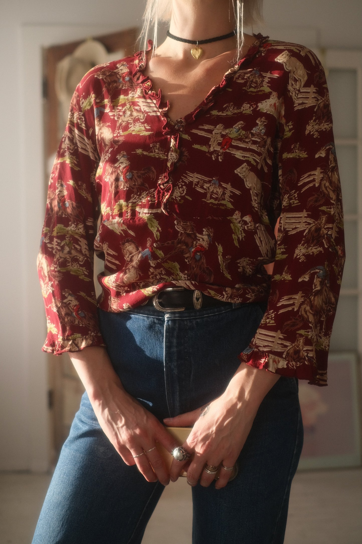1990s Cowboy's Sweetheart Top