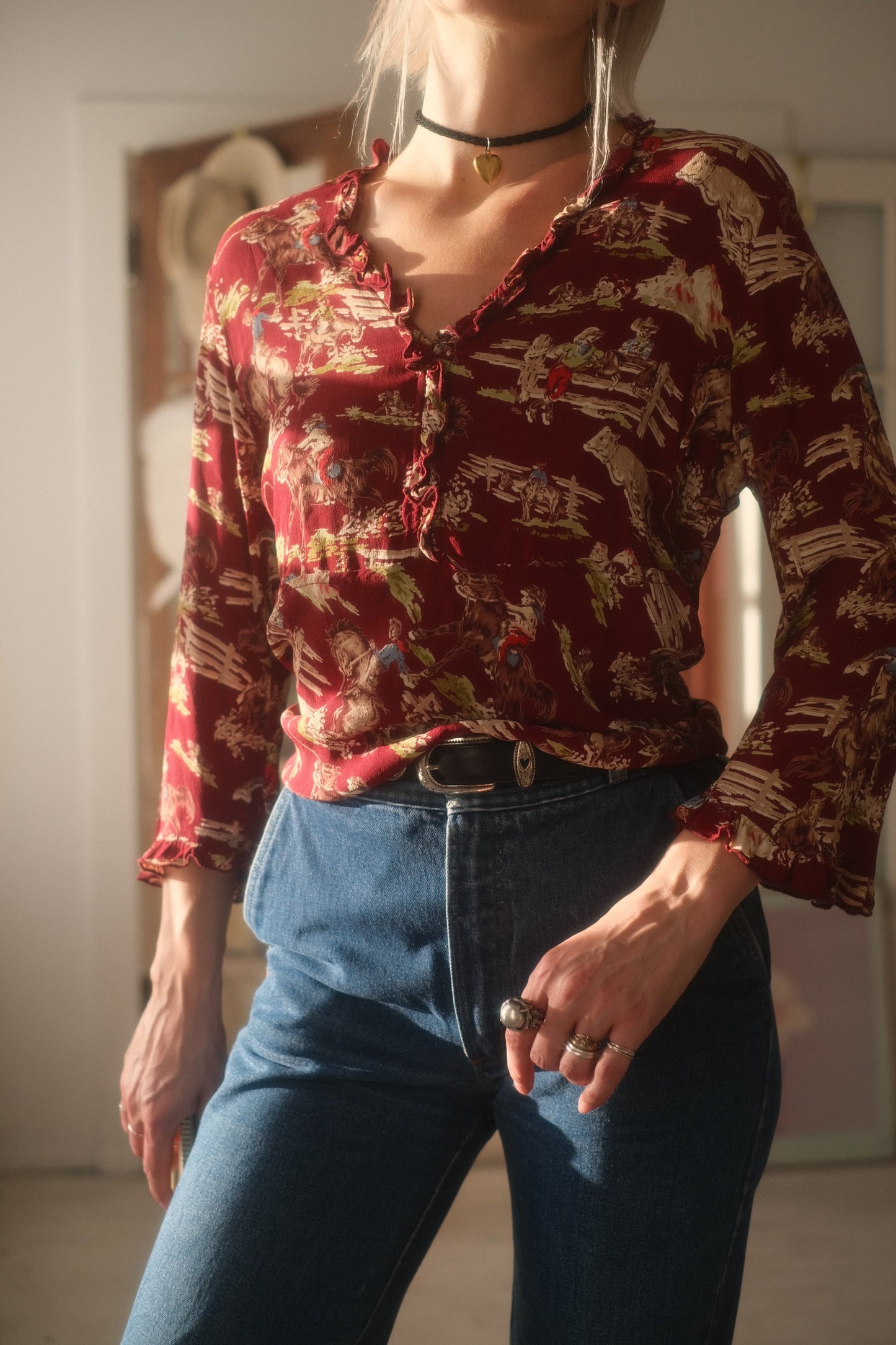 1990s Cowboy's Sweetheart Top
