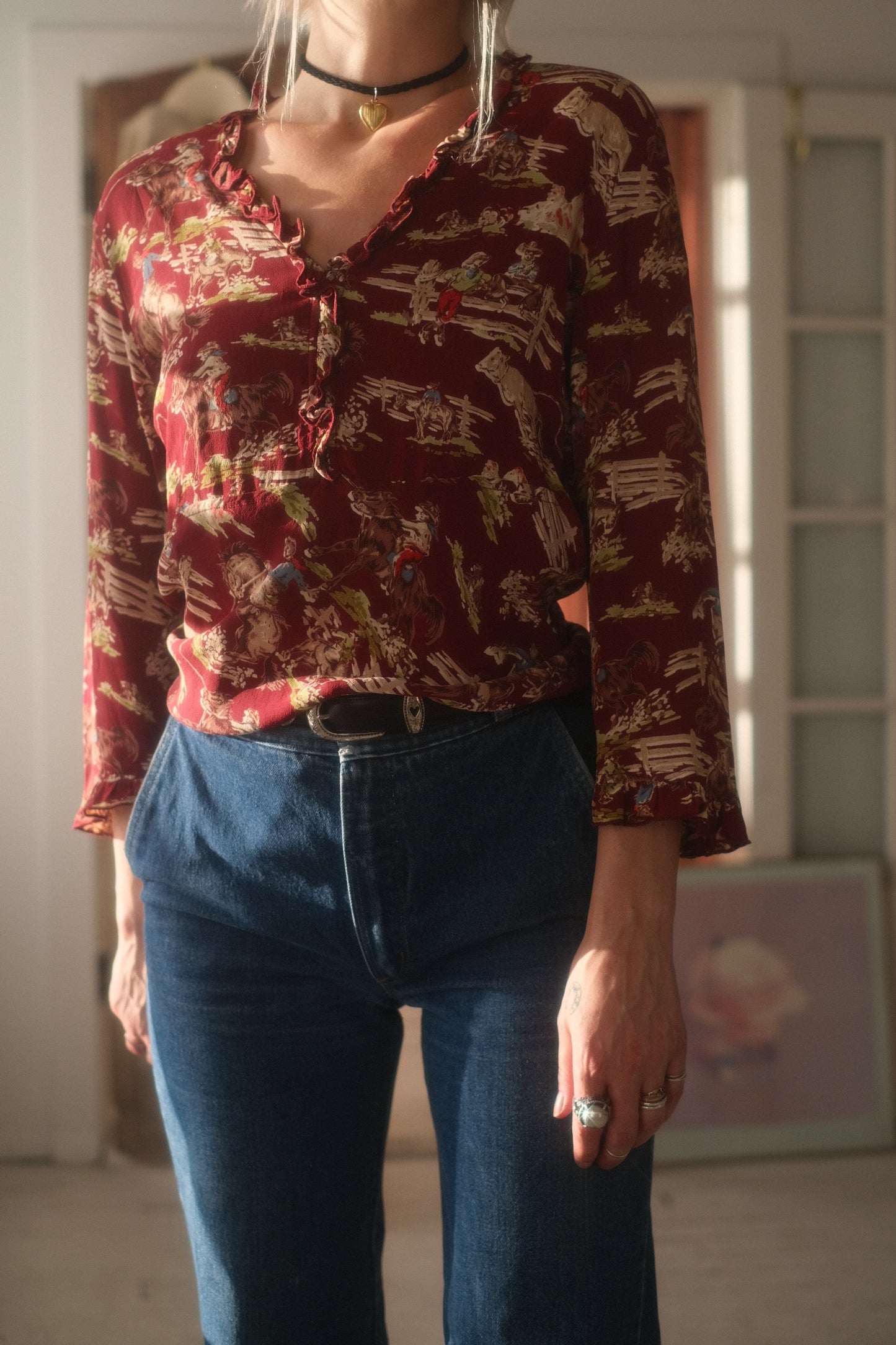 1990s Cowboy's Sweetheart Top