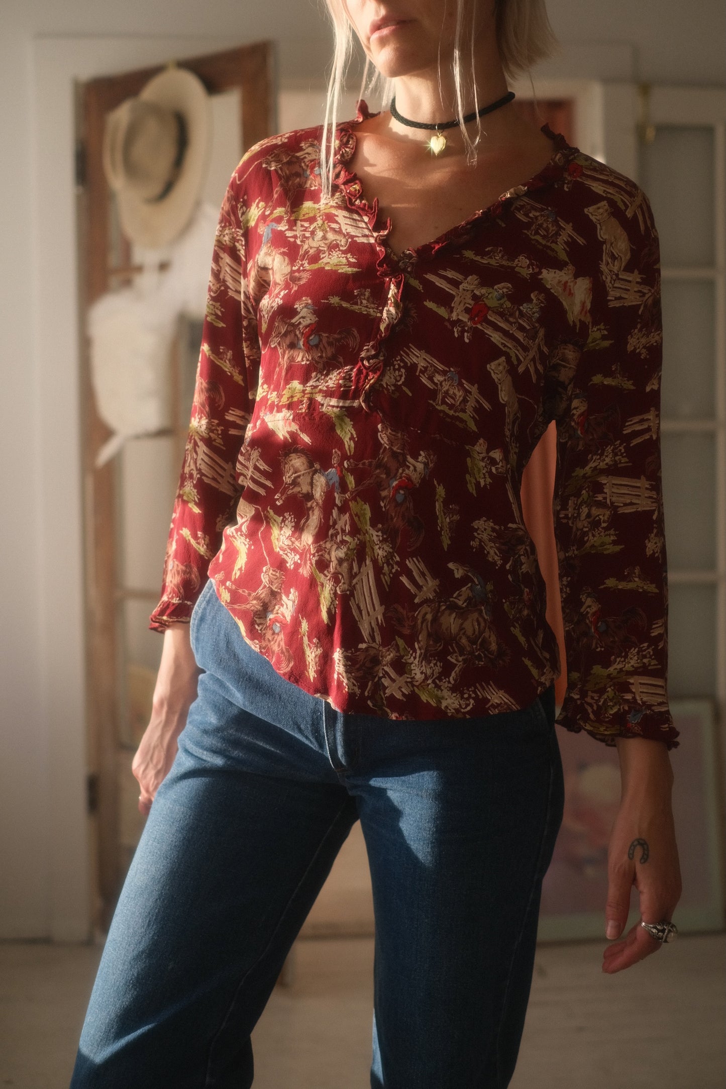 1990s Cowboy's Sweetheart Top