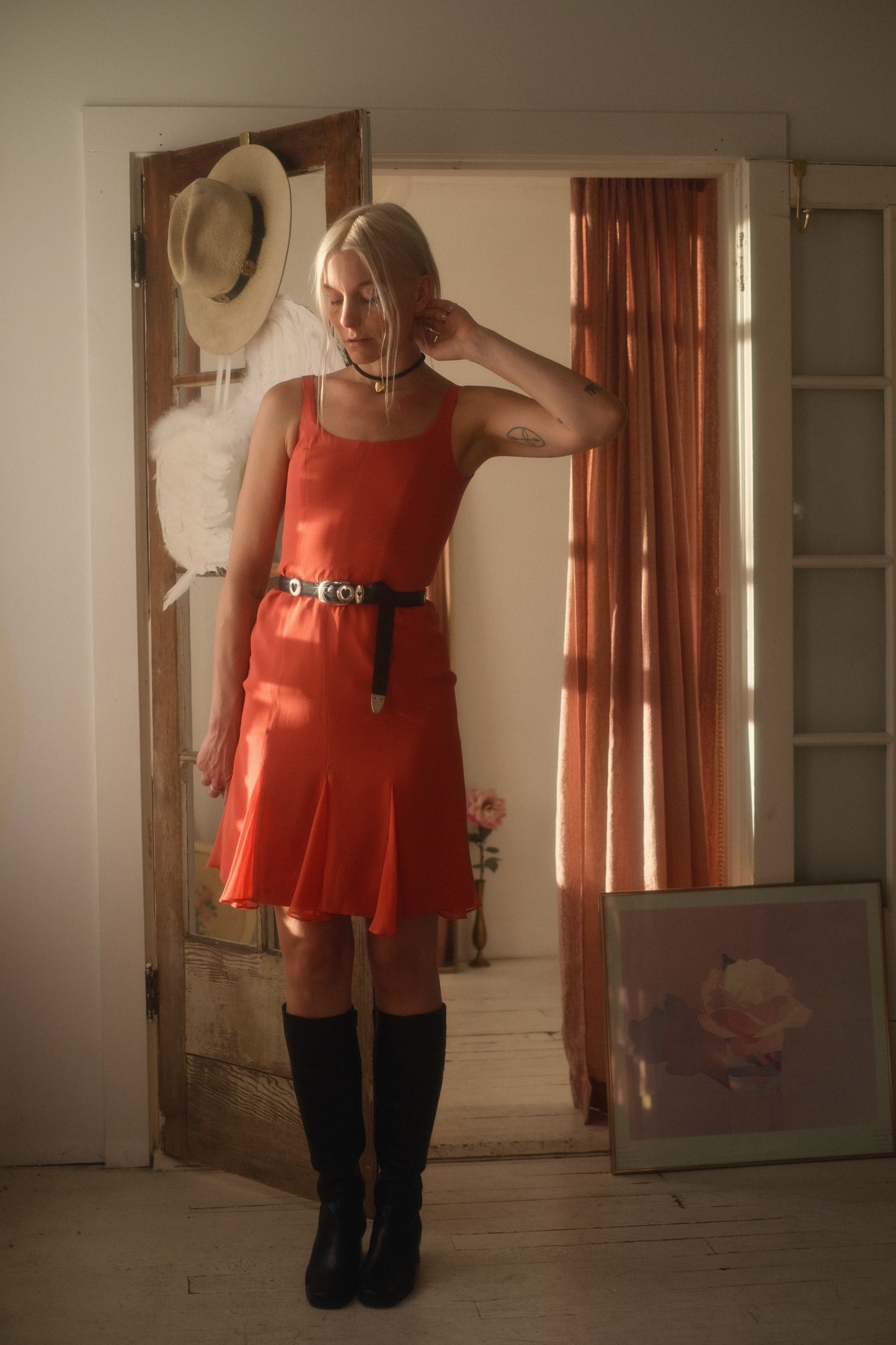 2000s Silk Coral Dress