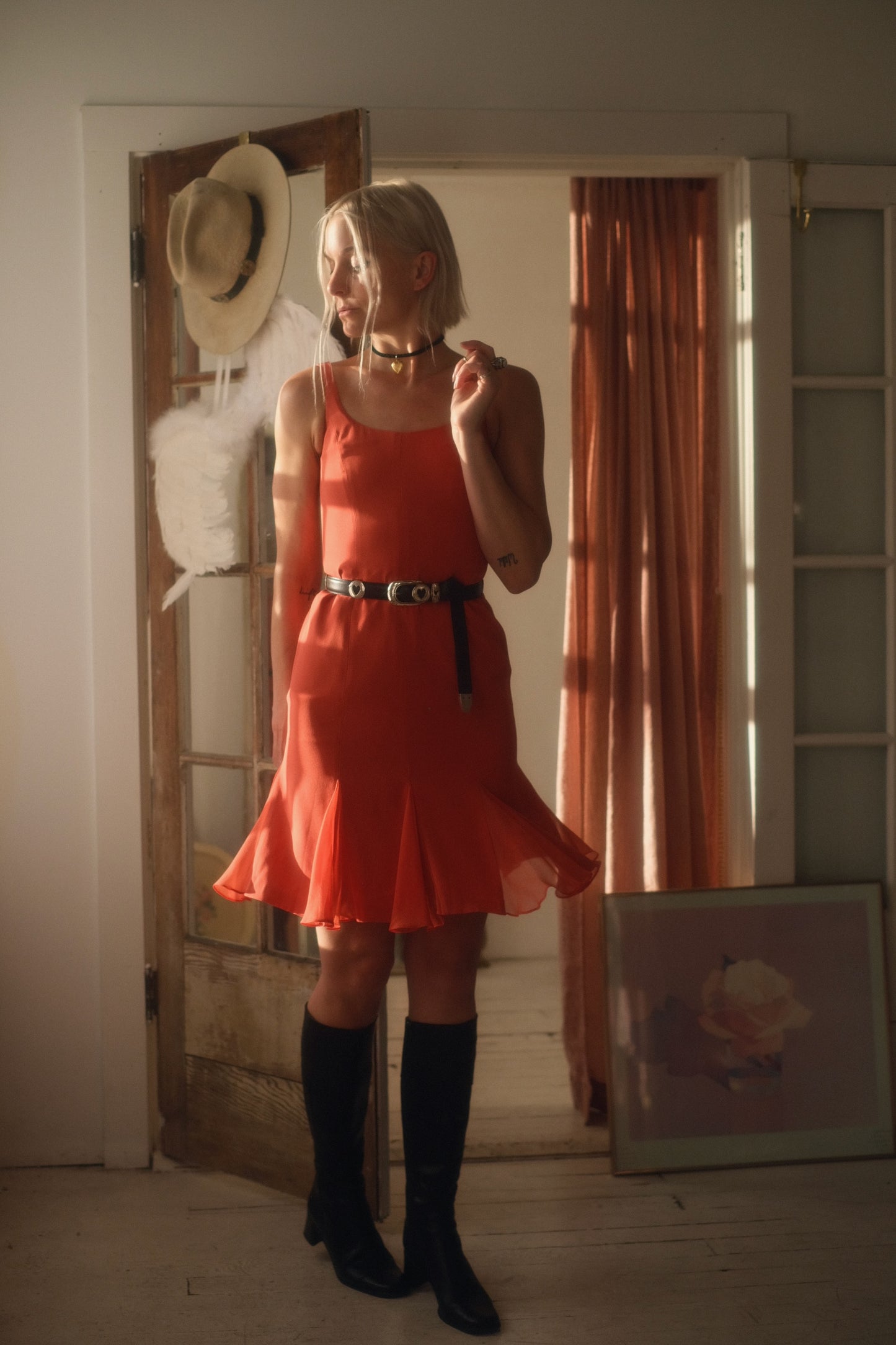 2000s Silk Coral Dress