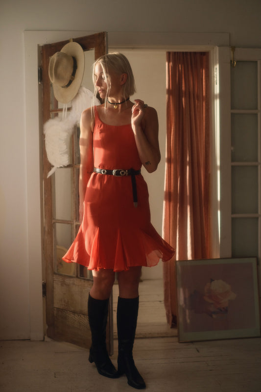 2000s Silk Coral Dress