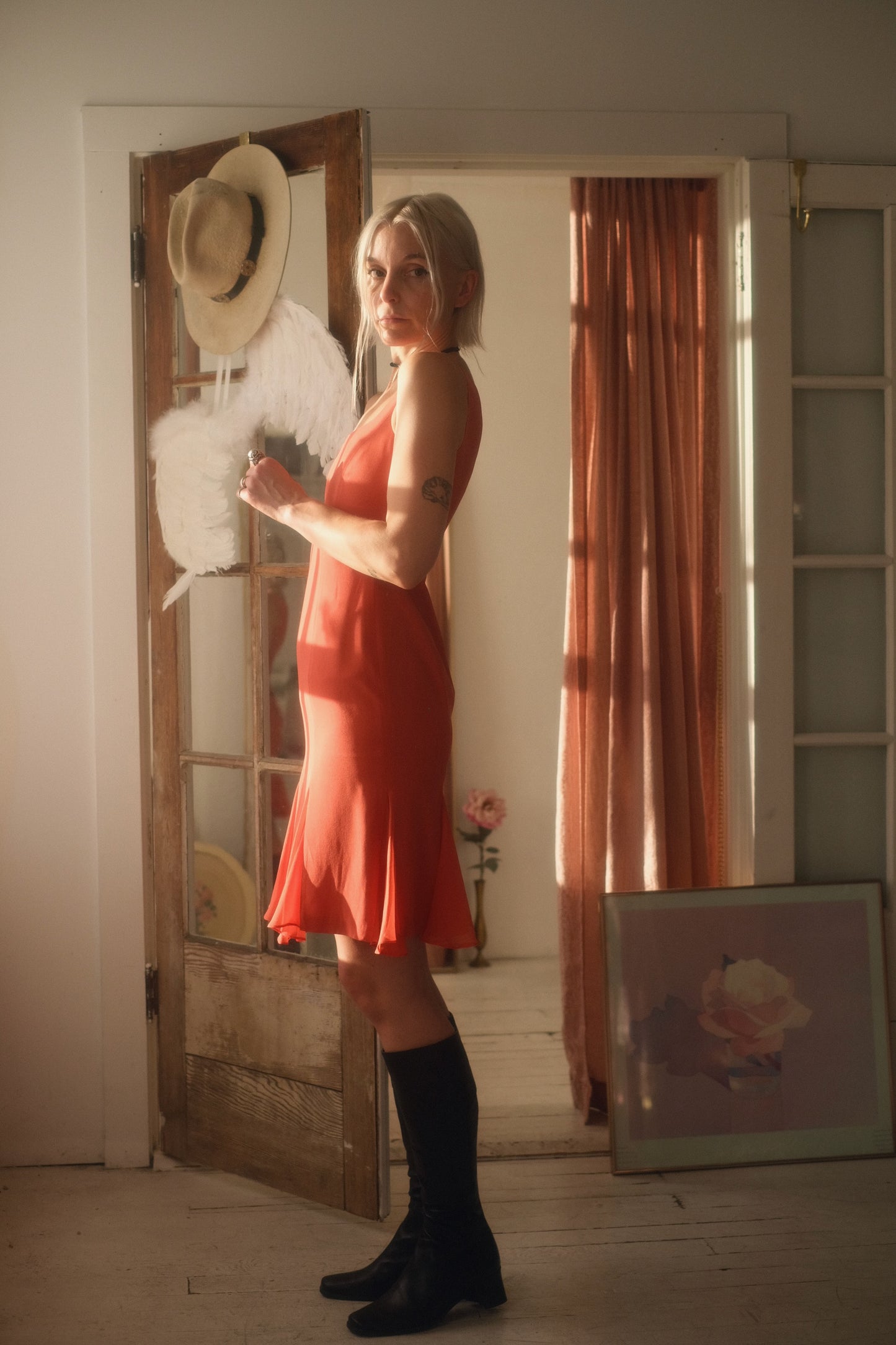 2000s Silk Coral Dress