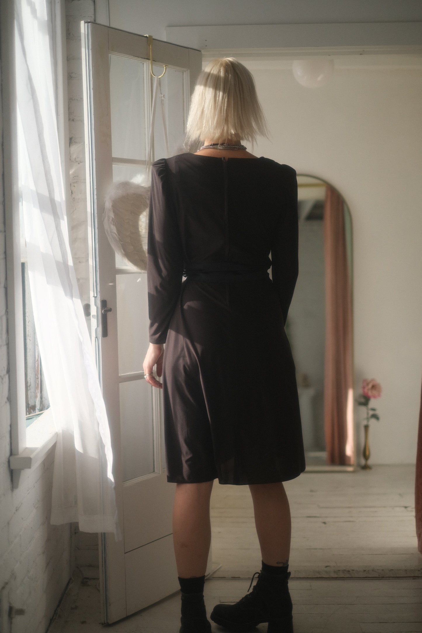 1980s Disco Noir Dress