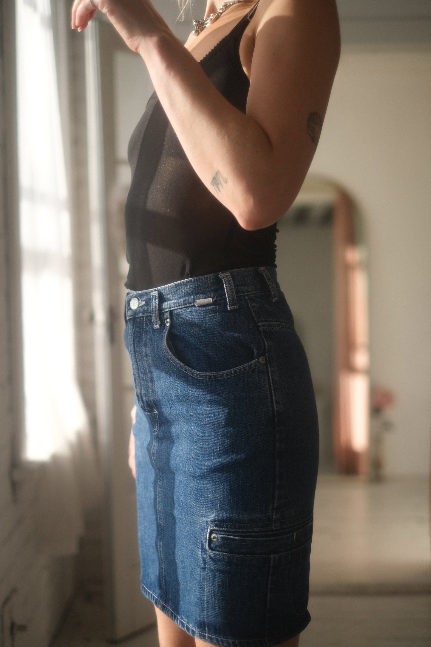 1980s Esprit Jean Skirt
