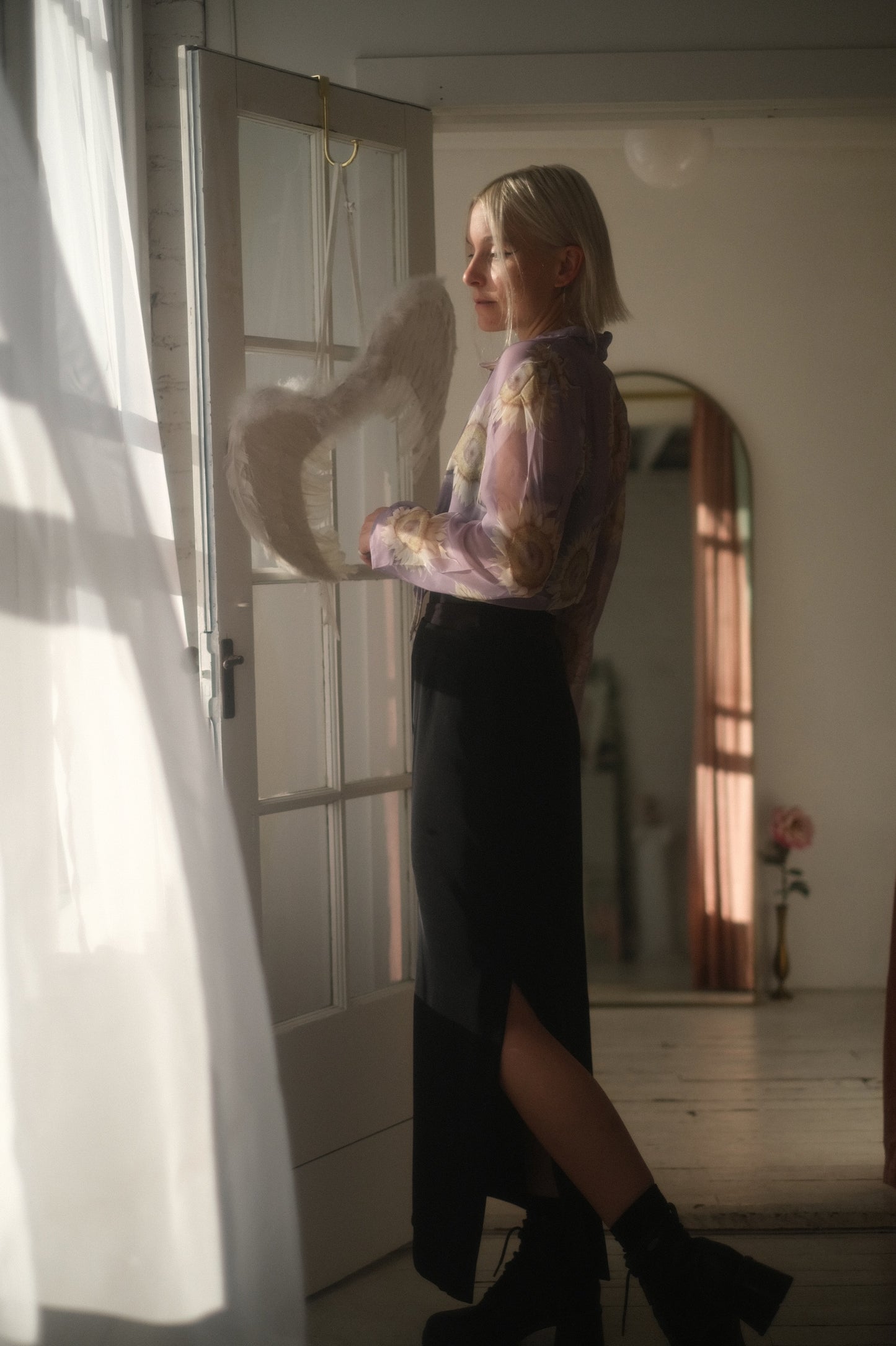 1990s Noir Maxi Skirt