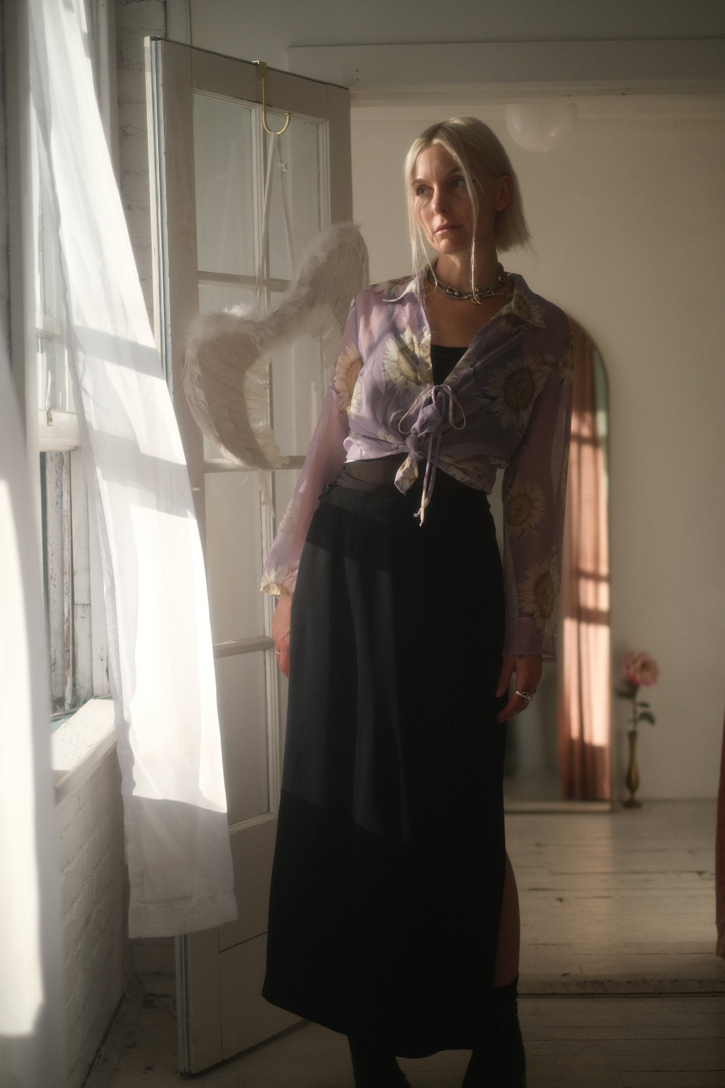 1990s Noir Maxi Skirt