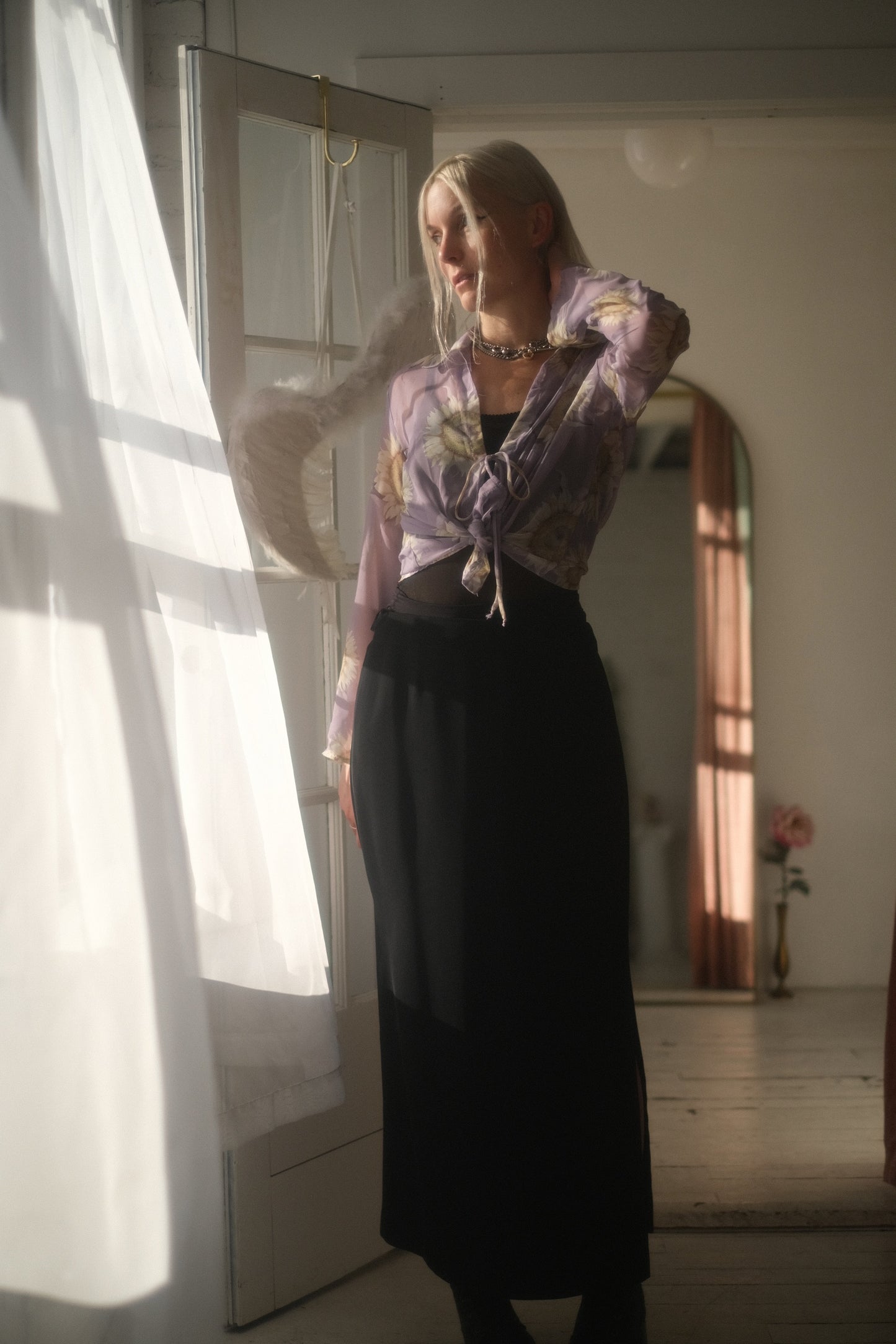 1990s Noir Maxi Skirt