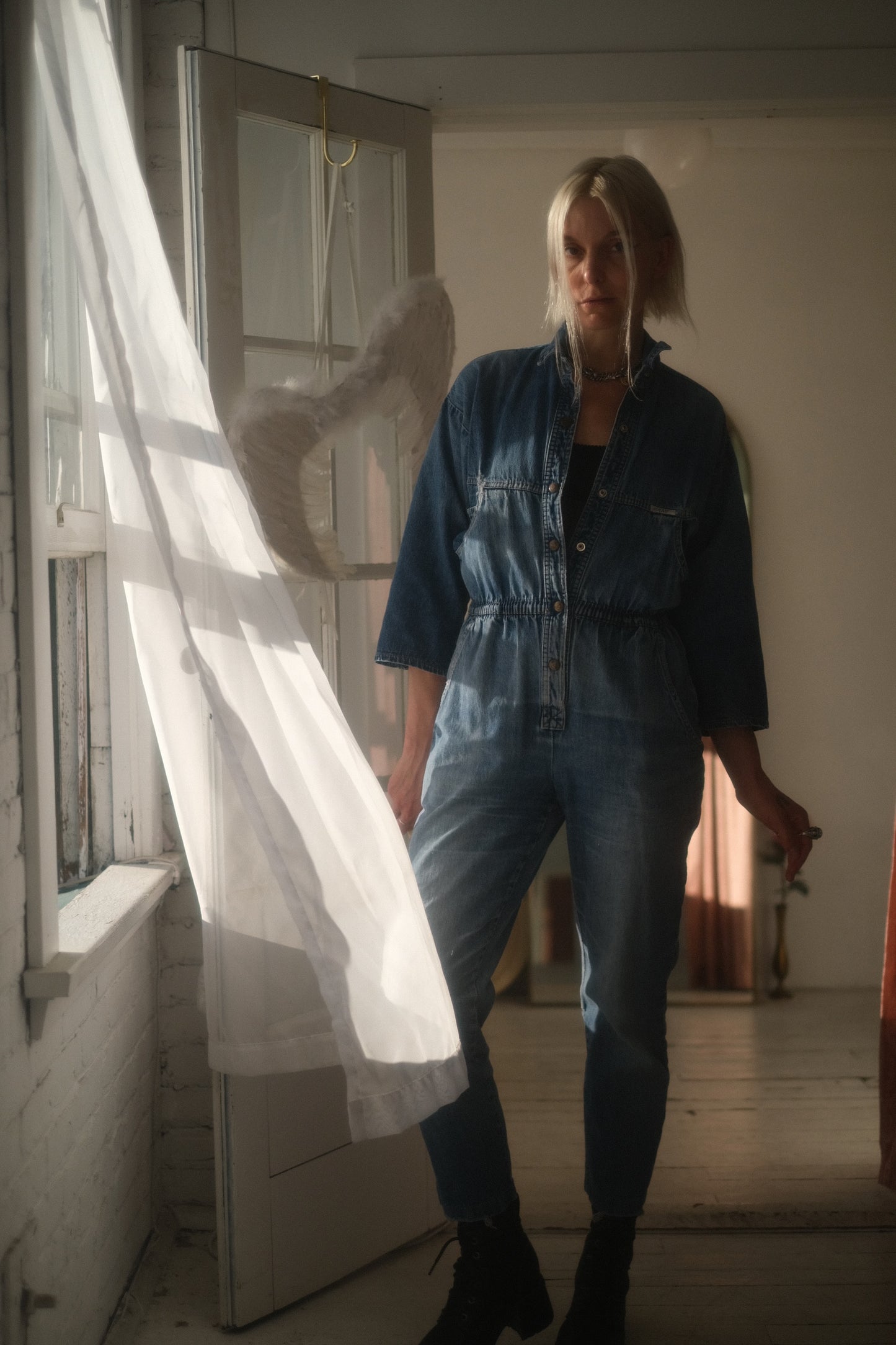 1980s Denim Jumpsuit