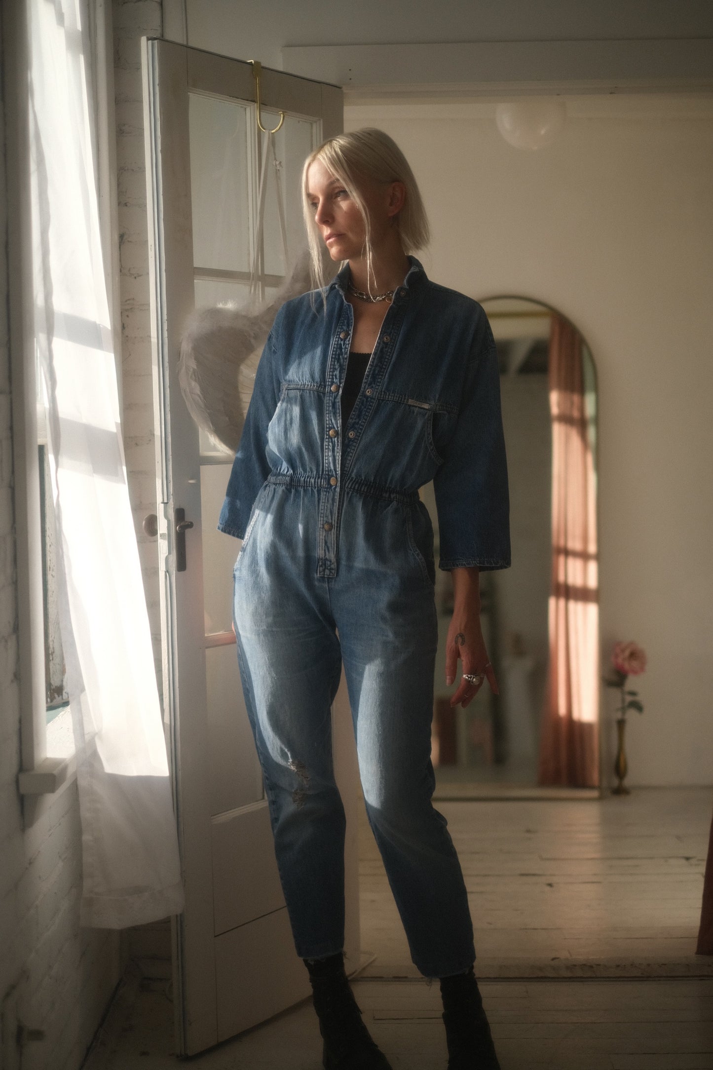1980s Denim Jumpsuit