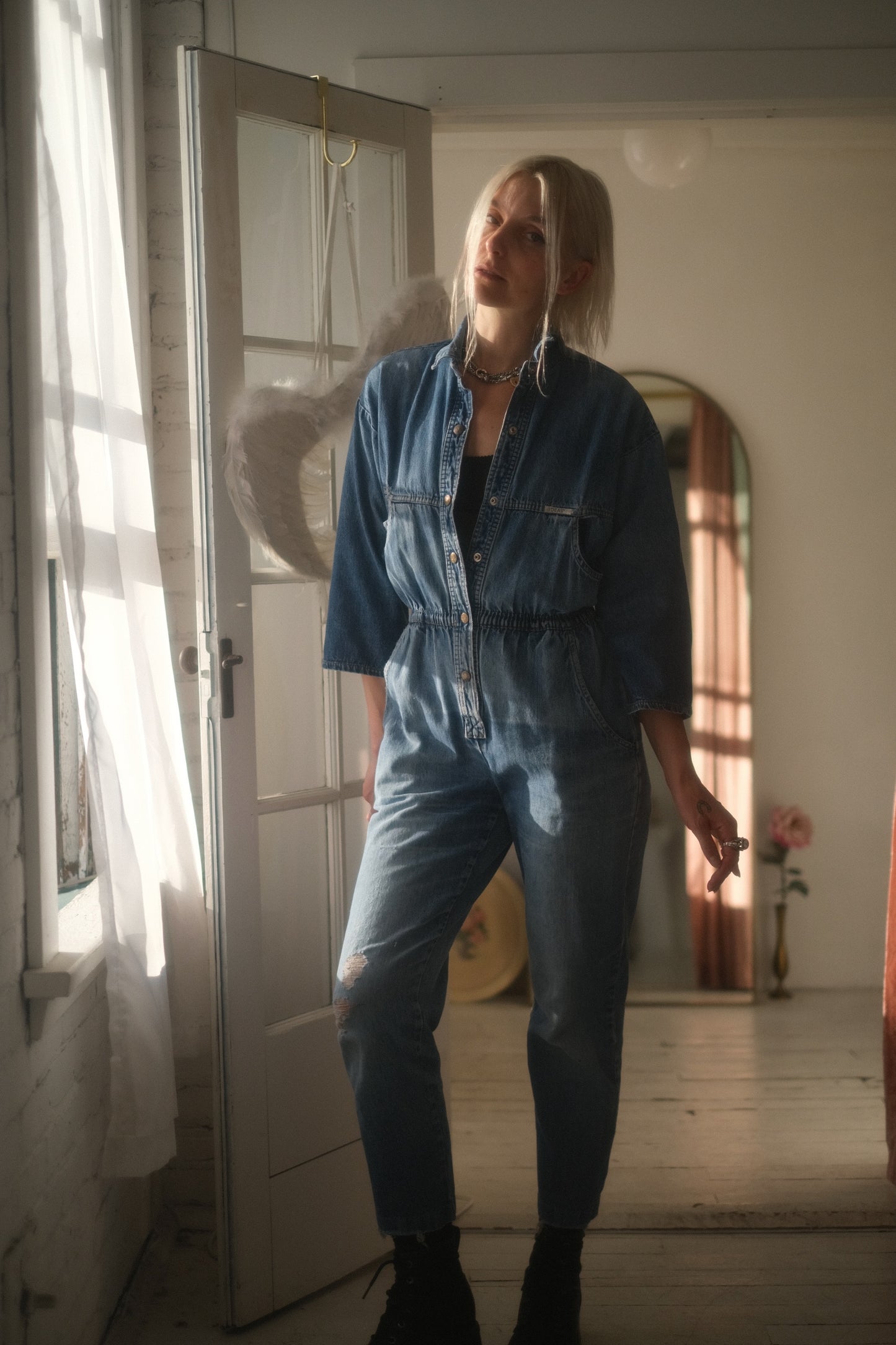1980s Denim Jumpsuit