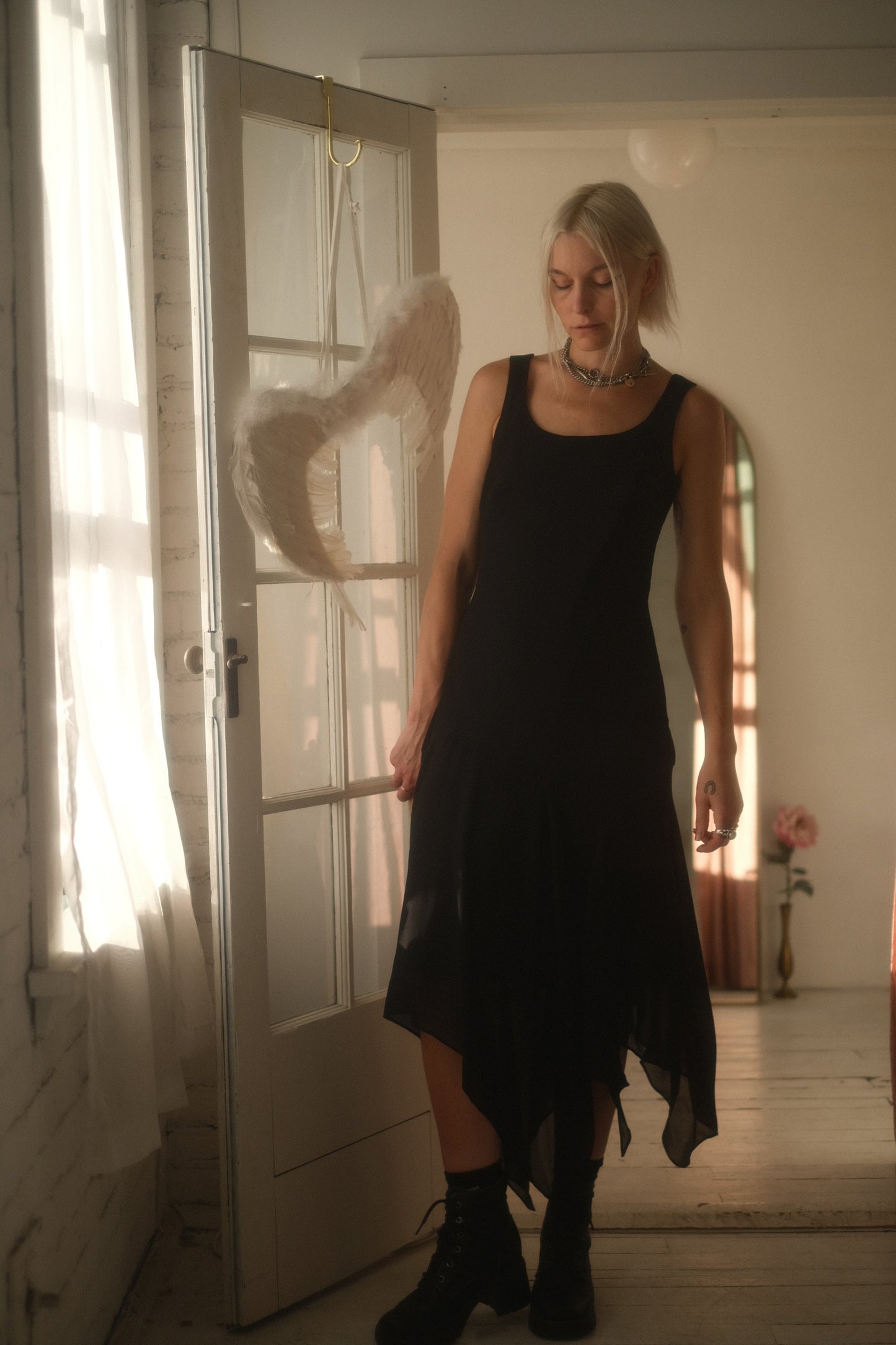 1990s Ruffled Dress