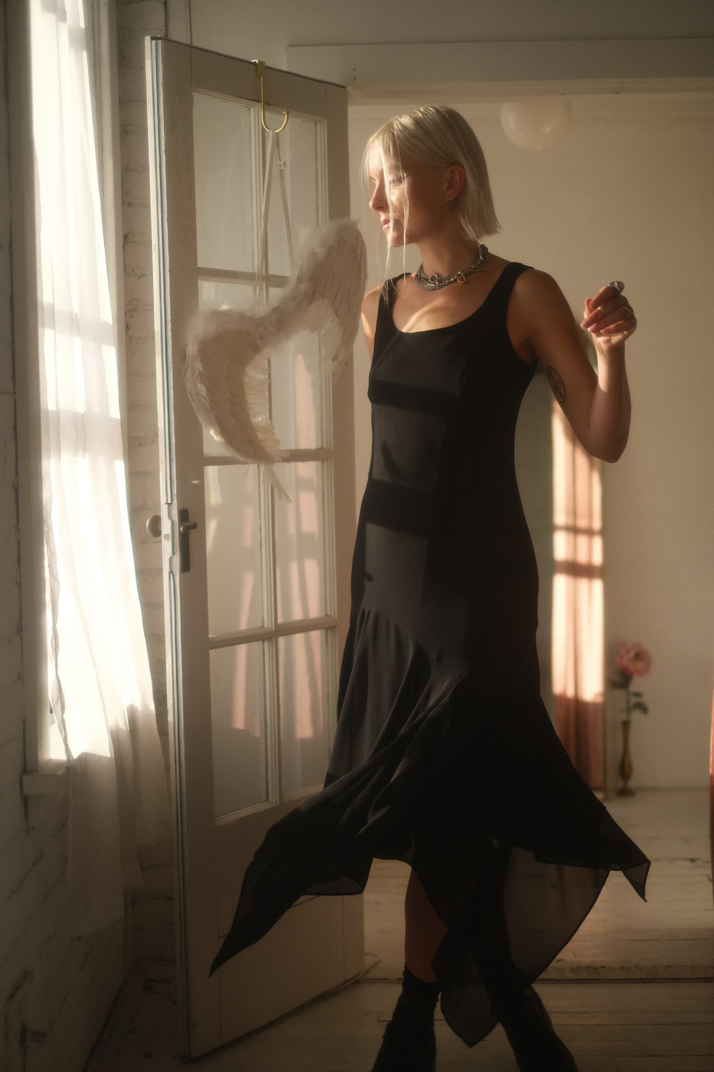 1990s Ruffled Dress