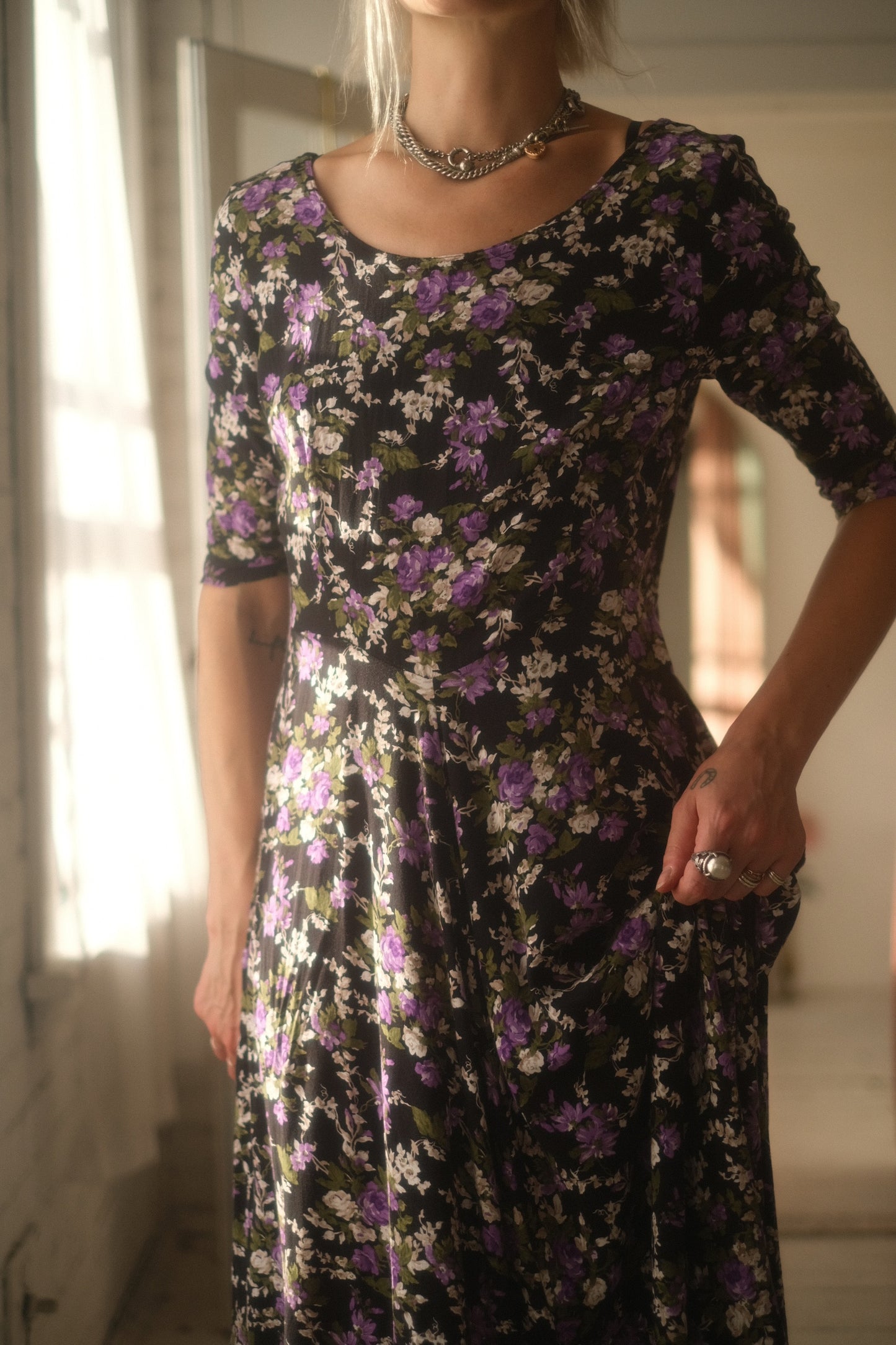 1990s Violet Dress