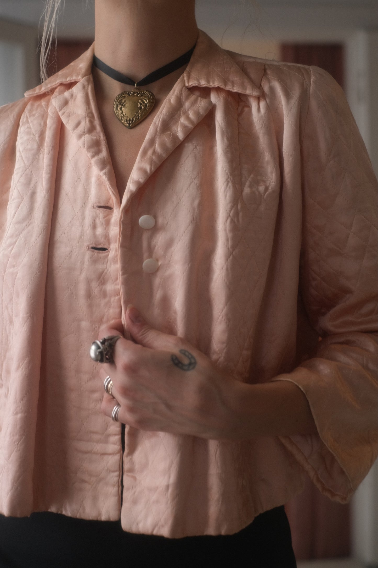 1950s Blush Satin Jacket