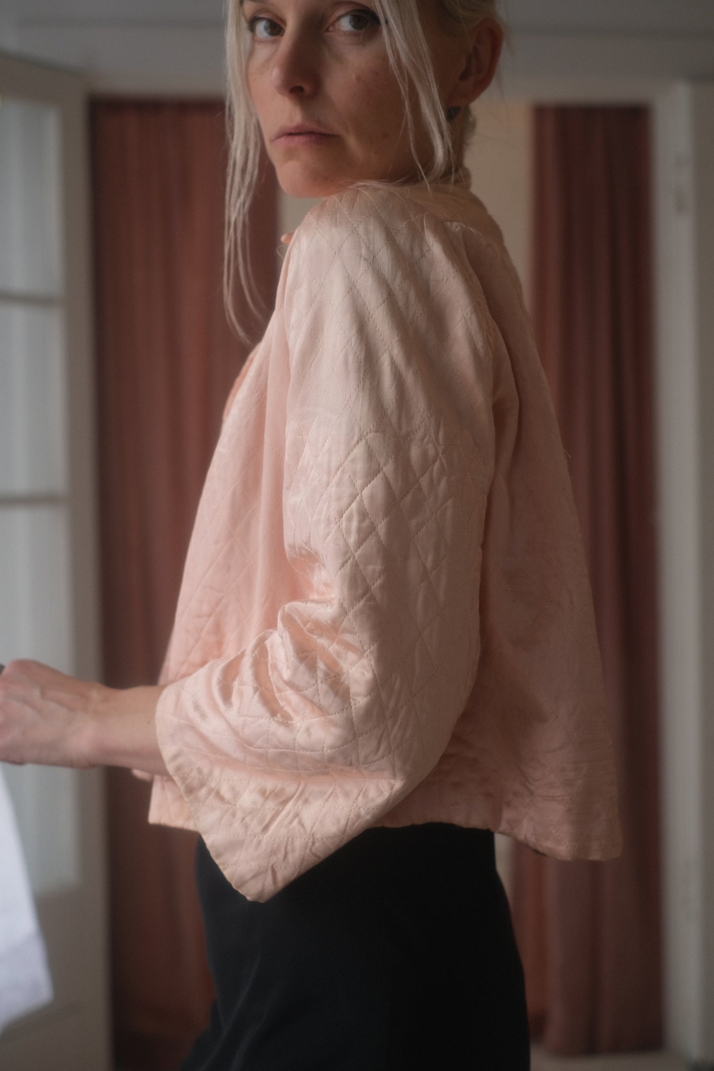 1950s Blush Satin Jacket