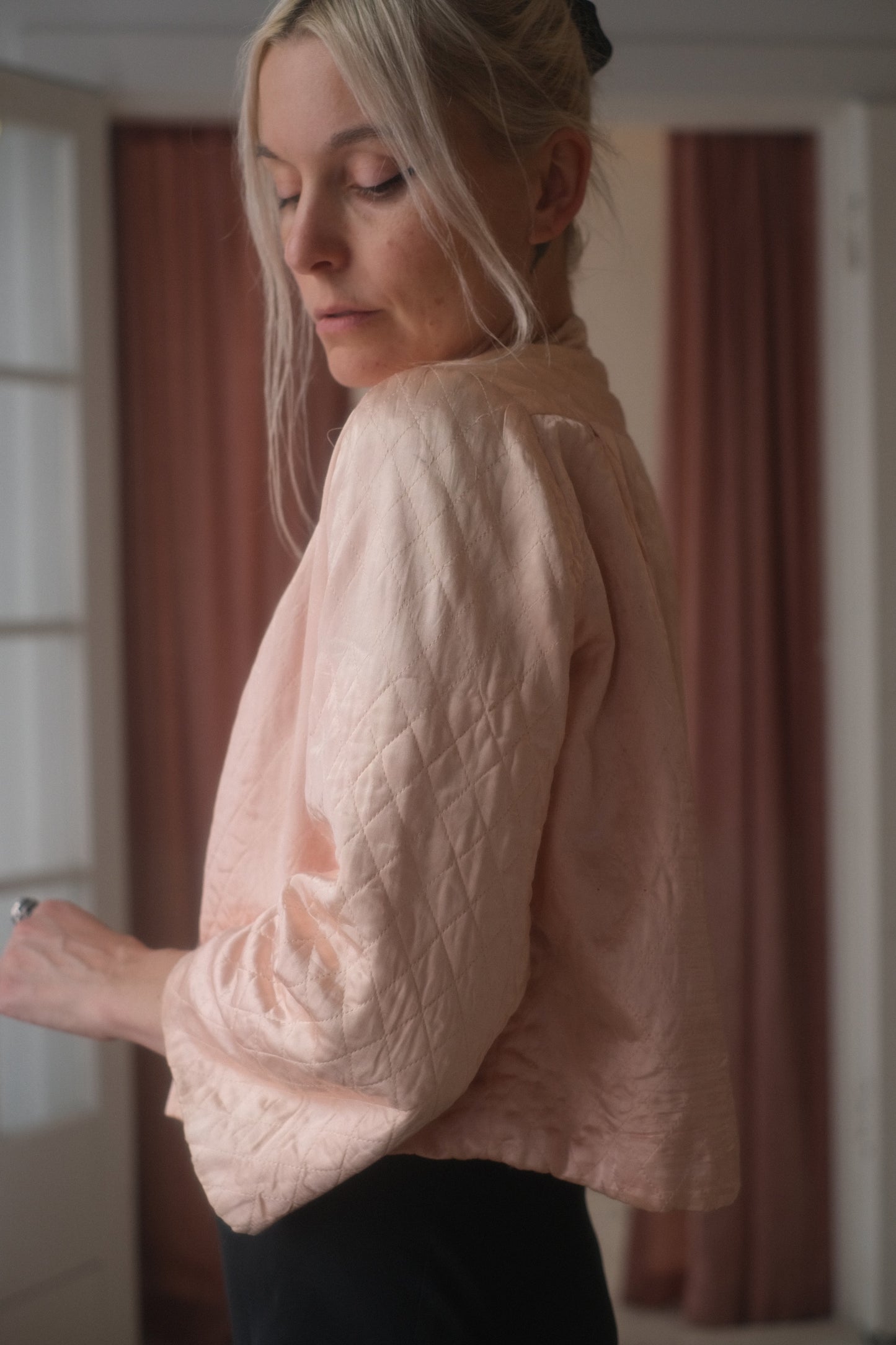 1950s Blush Satin Jacket