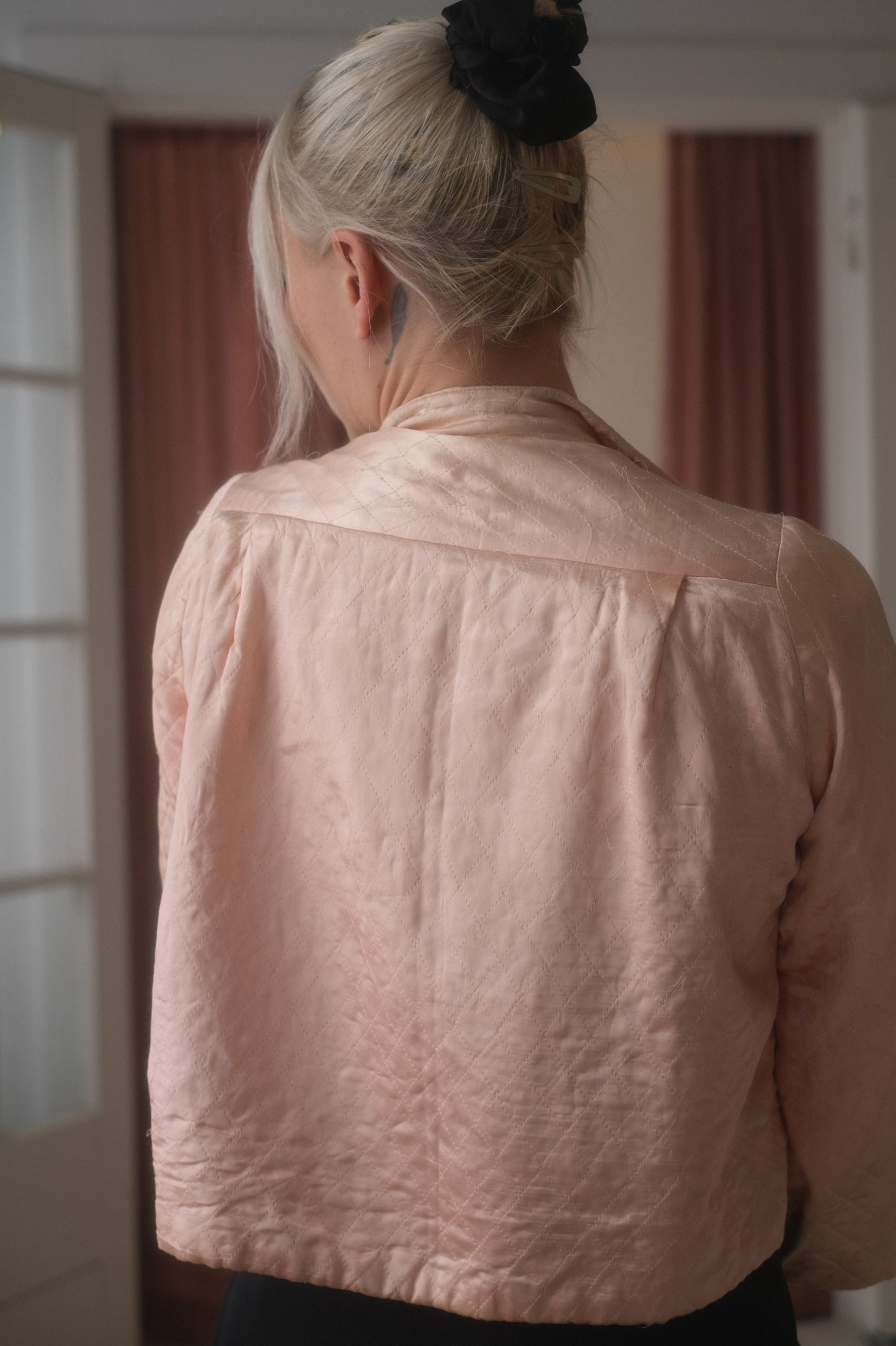 1950s Blush Satin Jacket