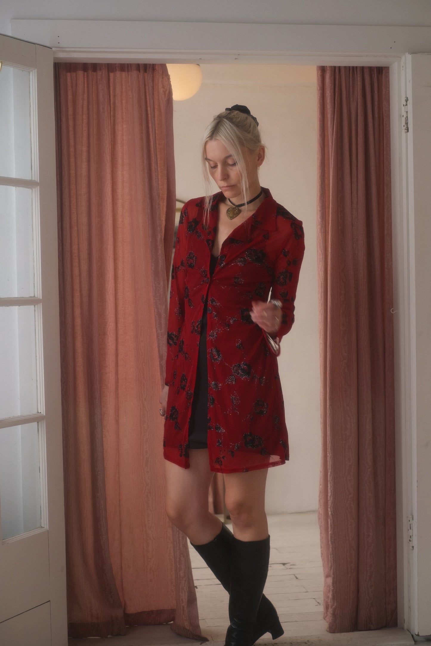 1990s Crimson + Rose Mesh Mini