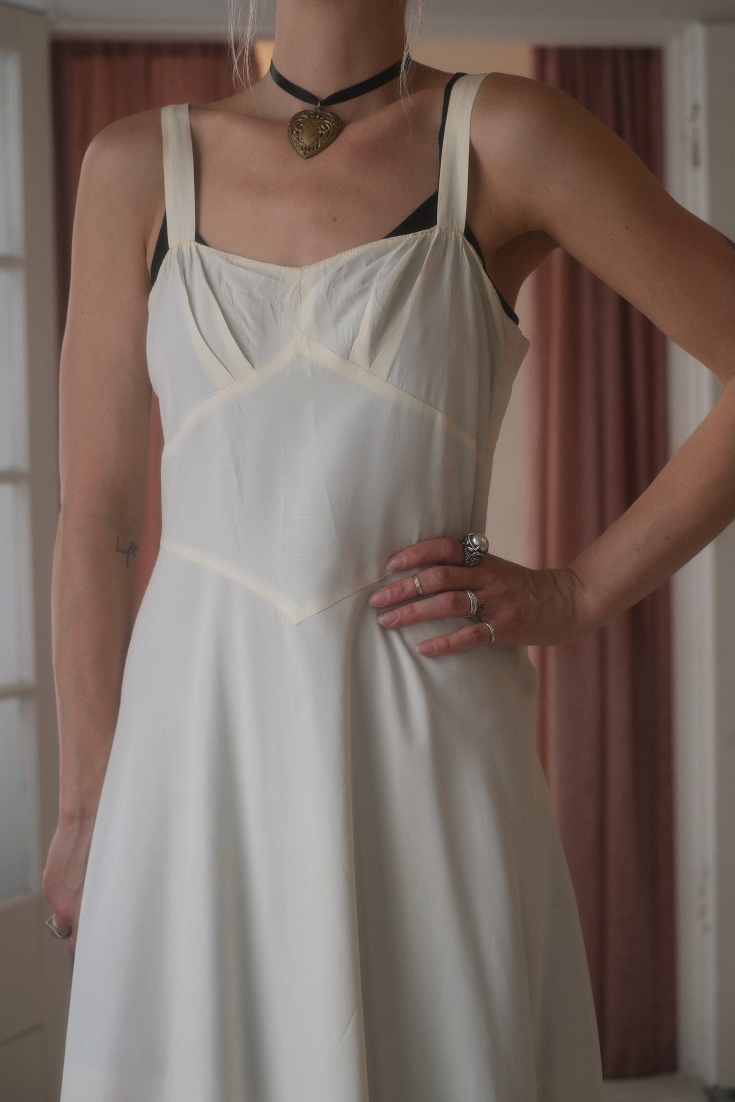 1950s Ivory Slip Gown