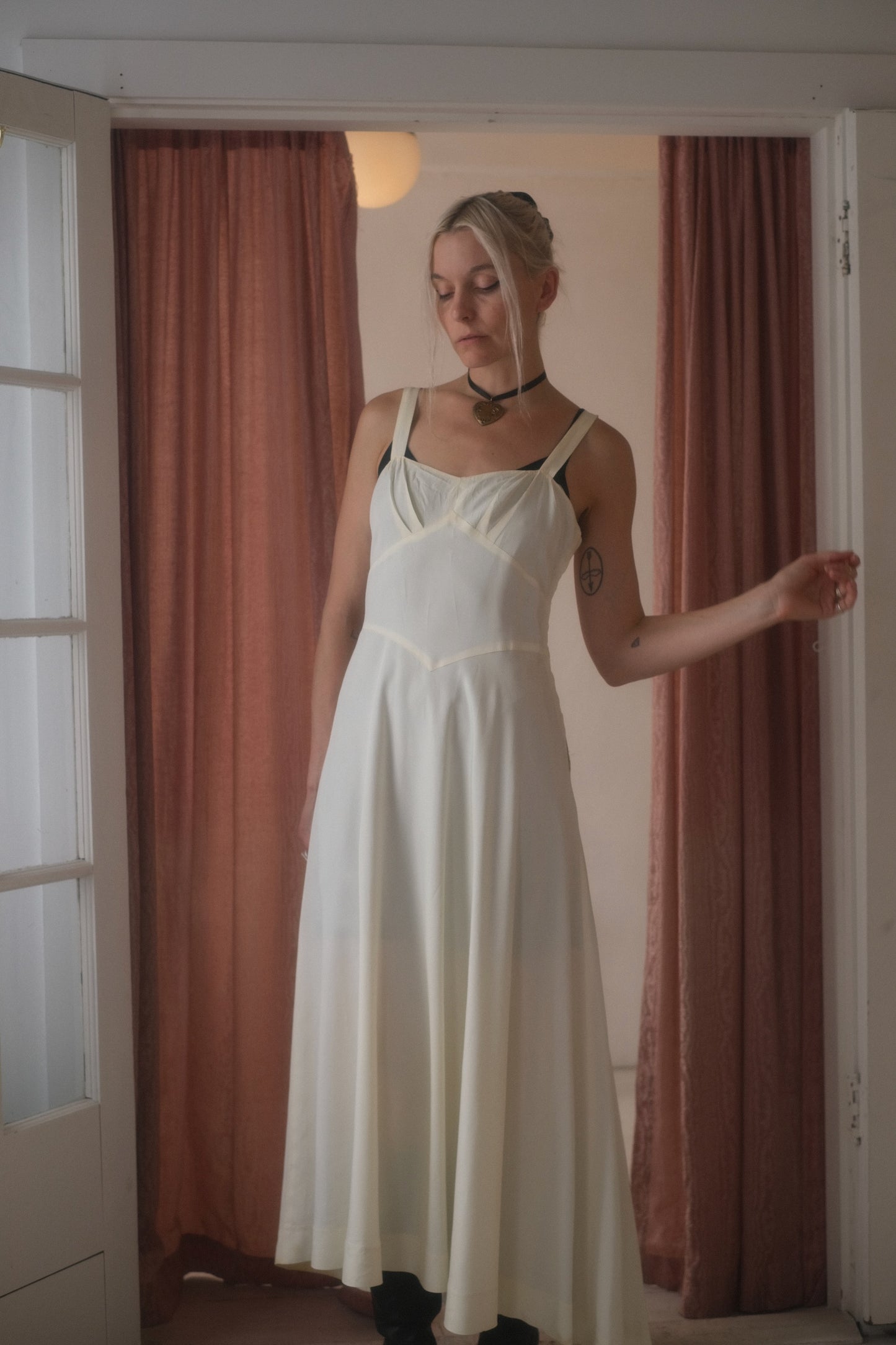 1950s Ivory Slip Gown