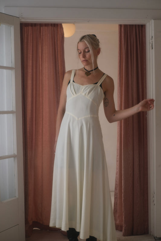 1950s Ivory Slip Gown