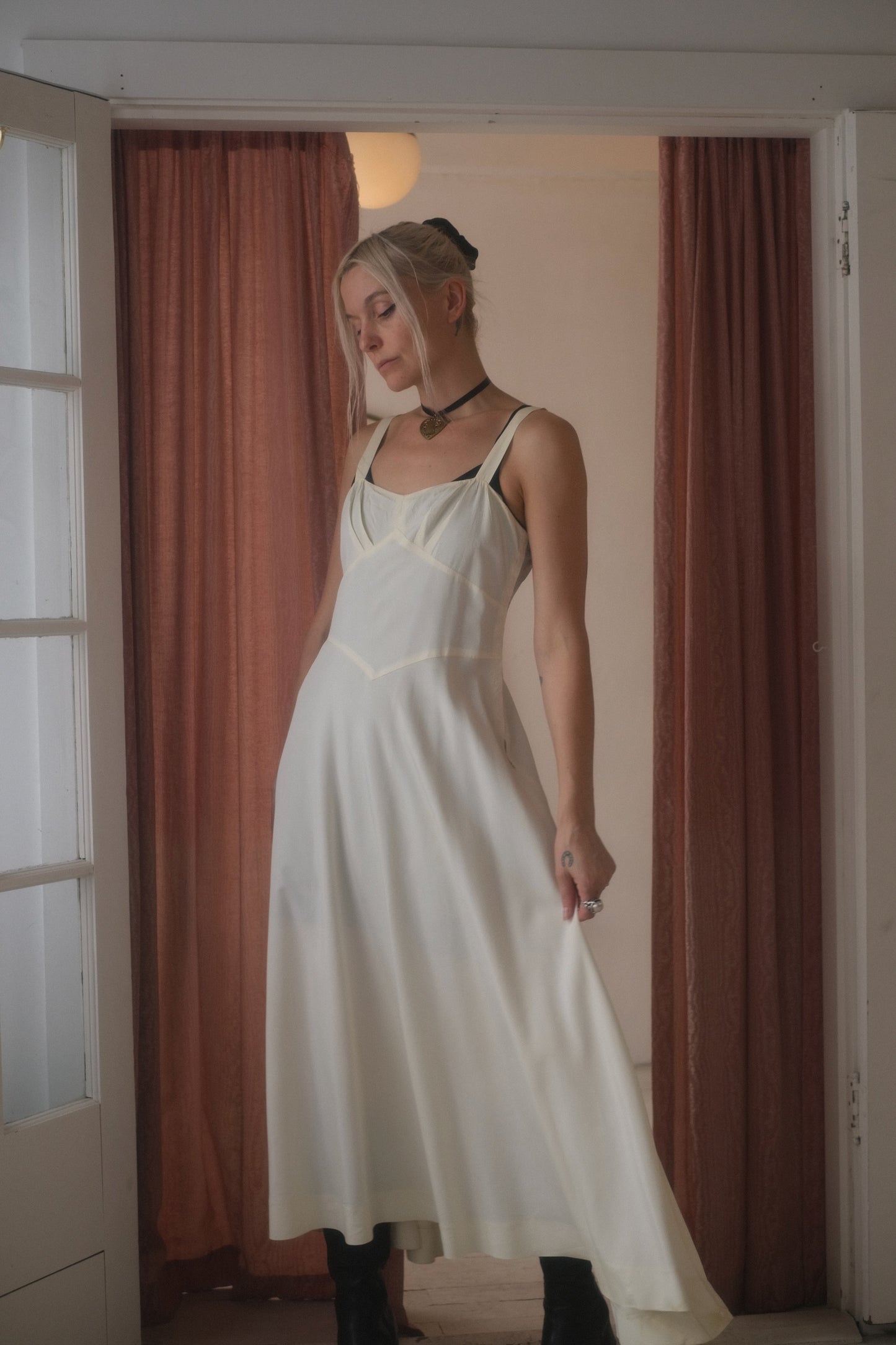 1950s Ivory Slip Gown
