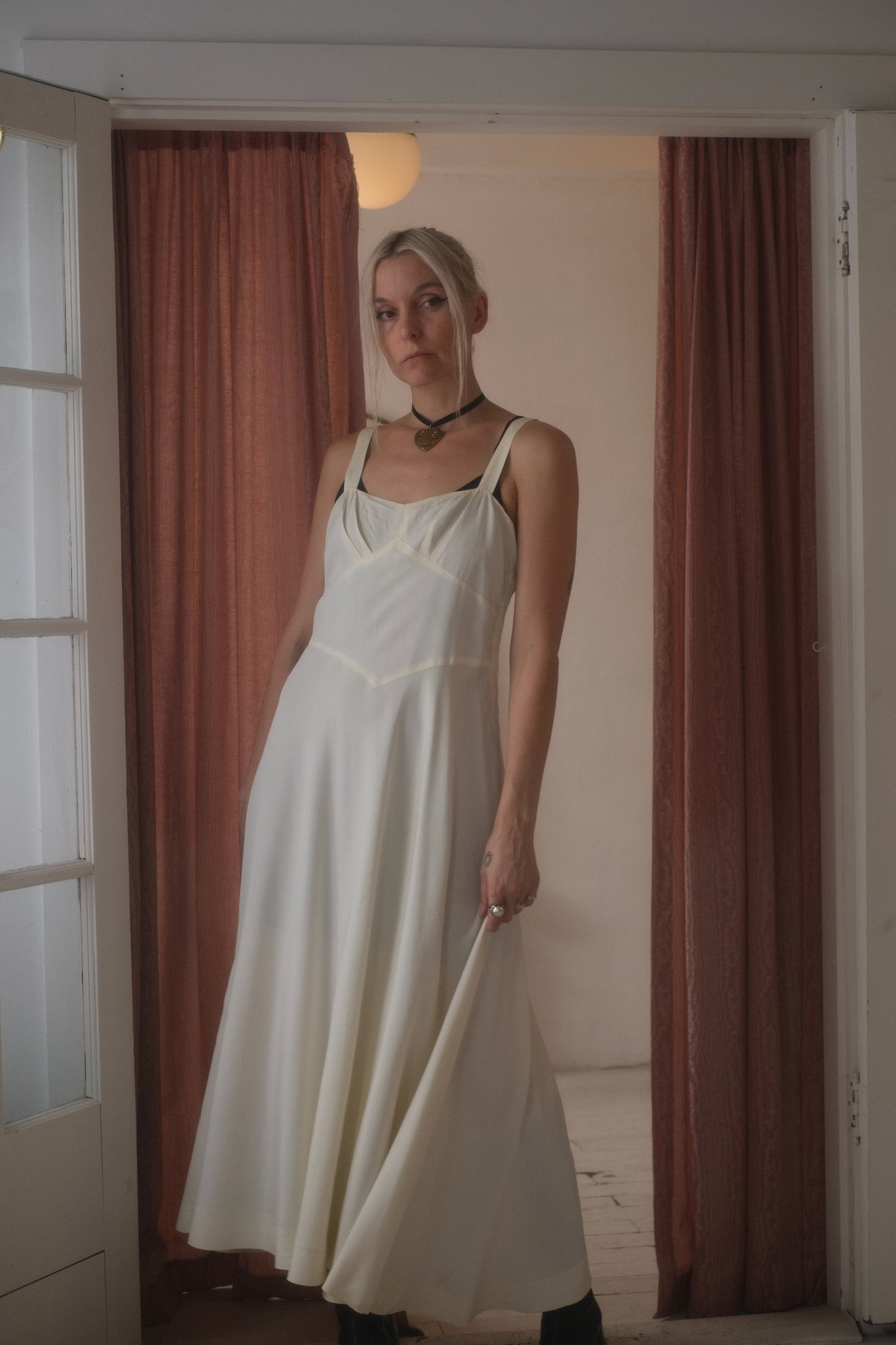 1950s Ivory Slip Gown