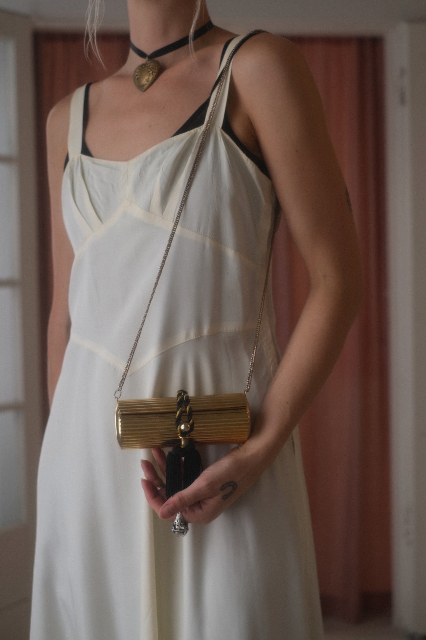 1980s Golden Tassel Bag