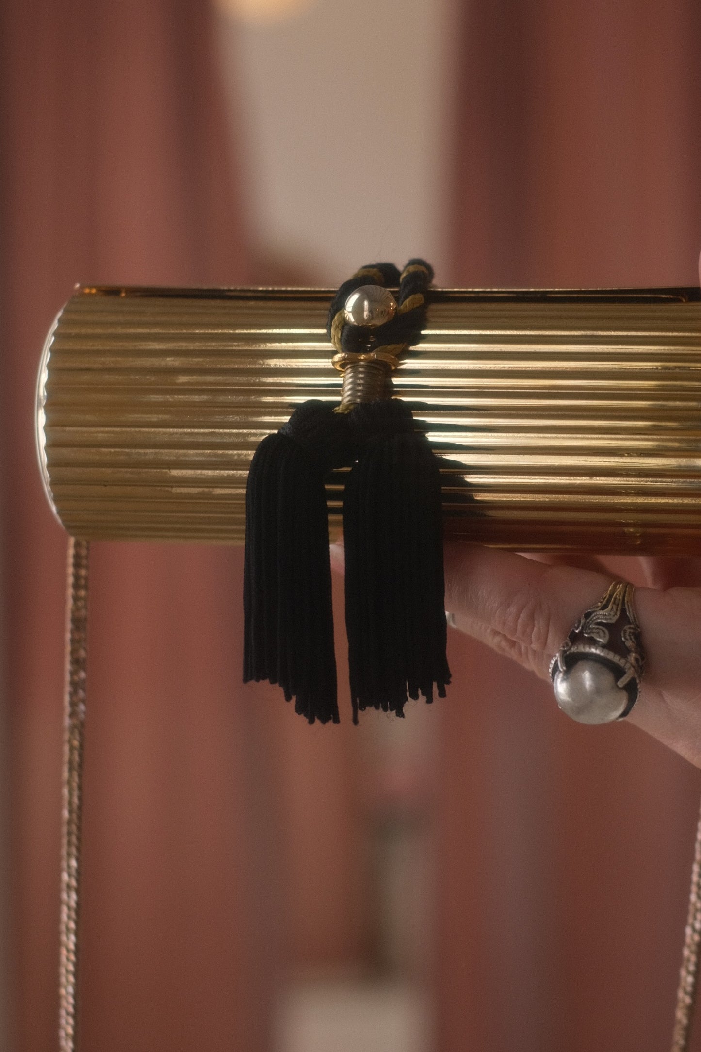 1980s Golden Tassel Bag