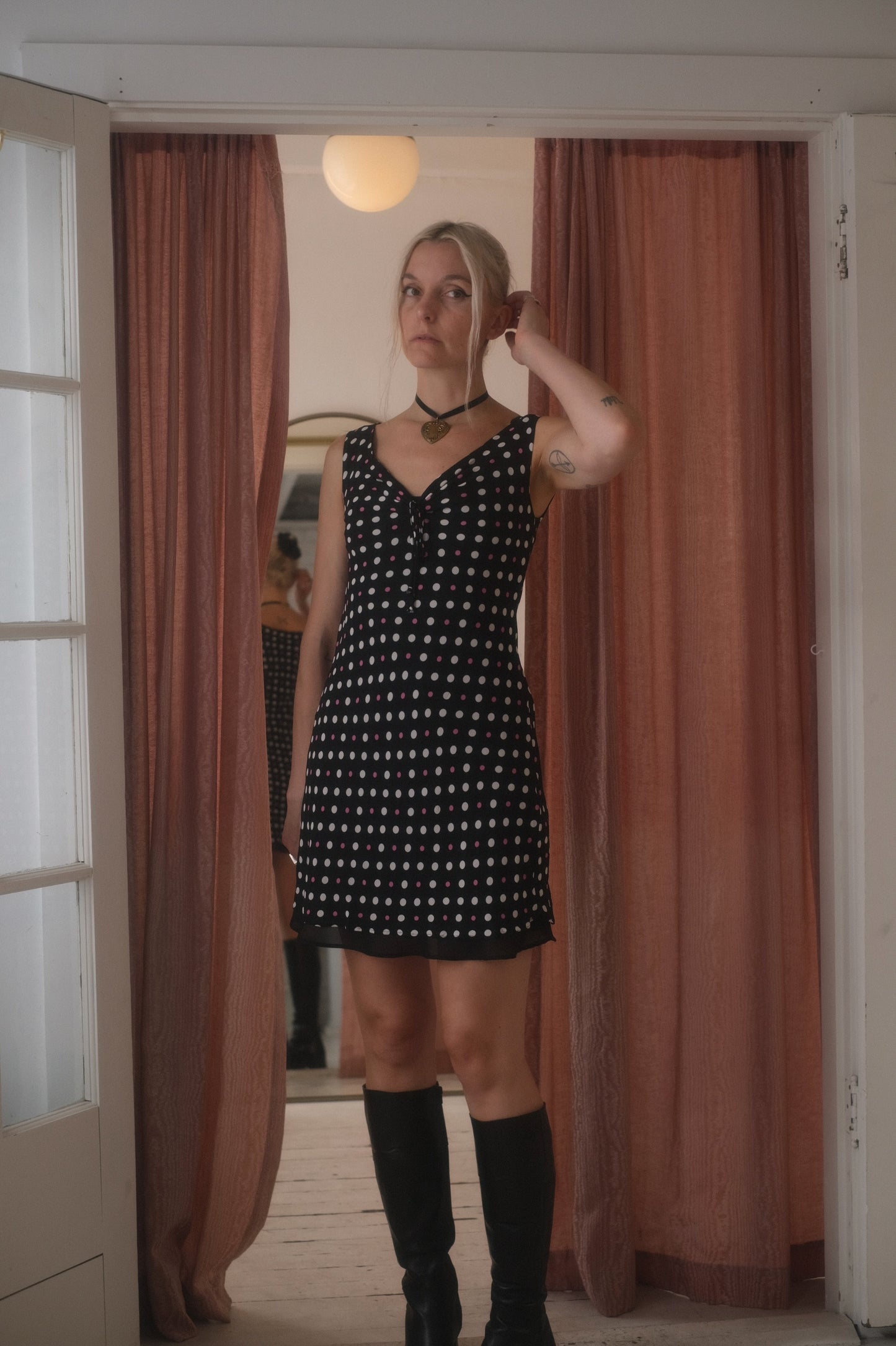 2000s Polka Dot Midi