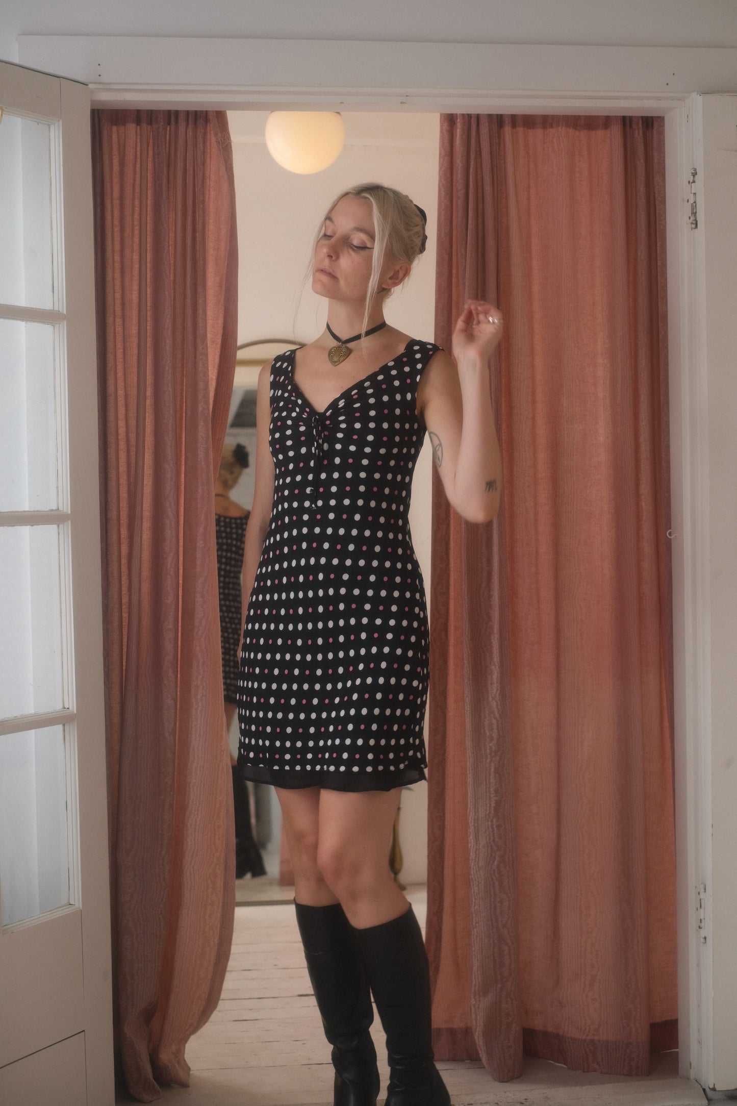 2000s Polka Dot Midi