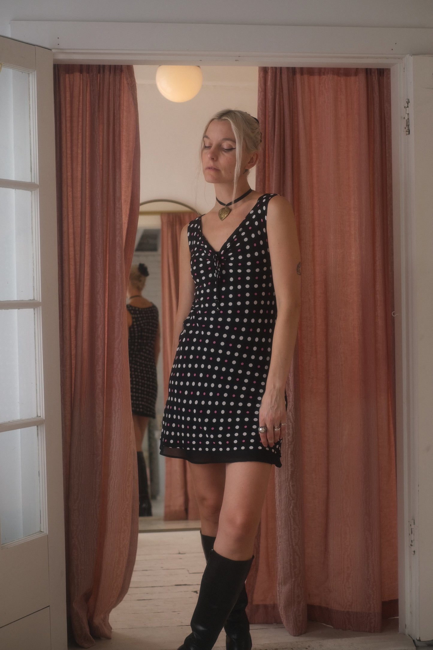 2000s Polka Dot Midi