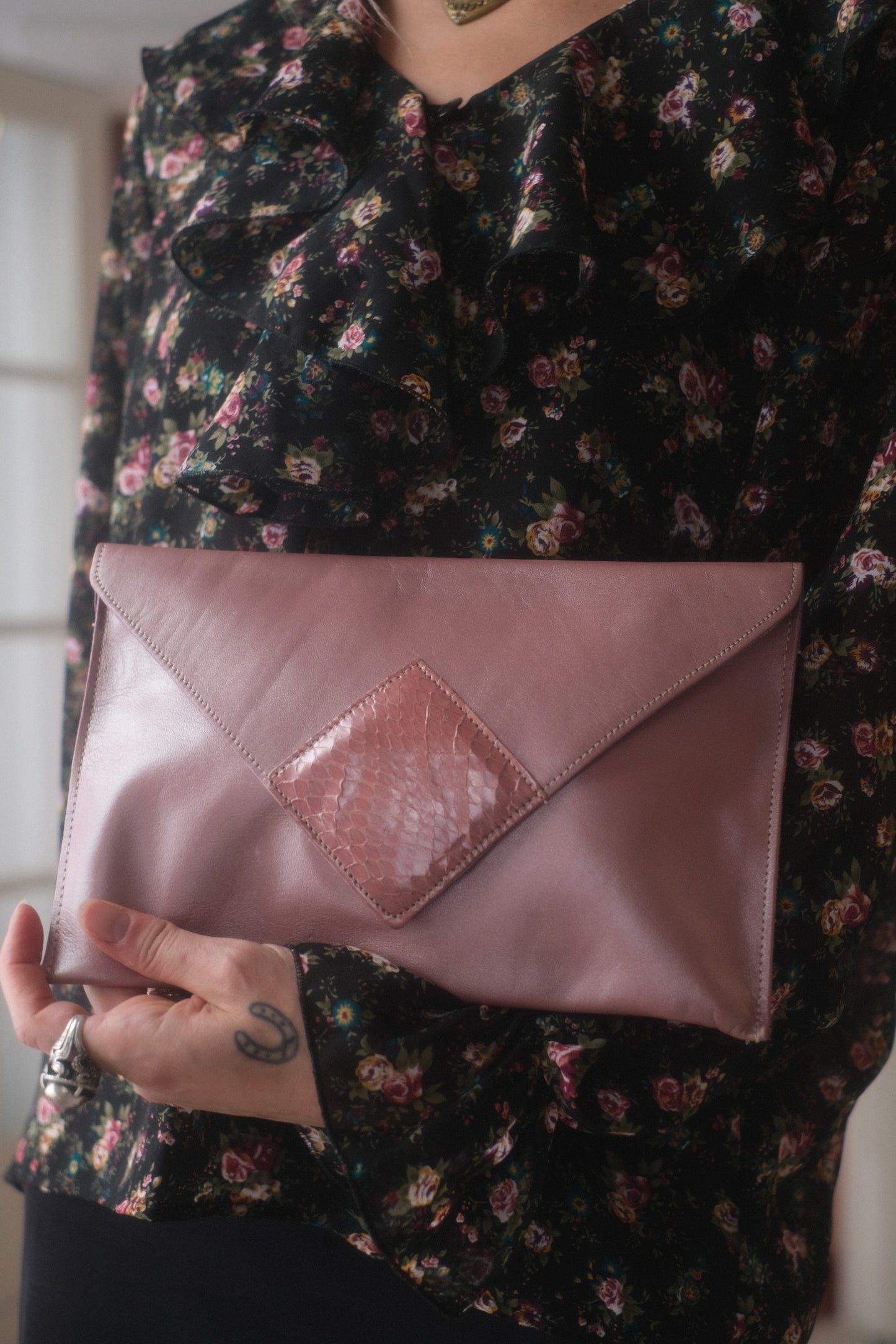 1980s Metallic Pink Clutch
