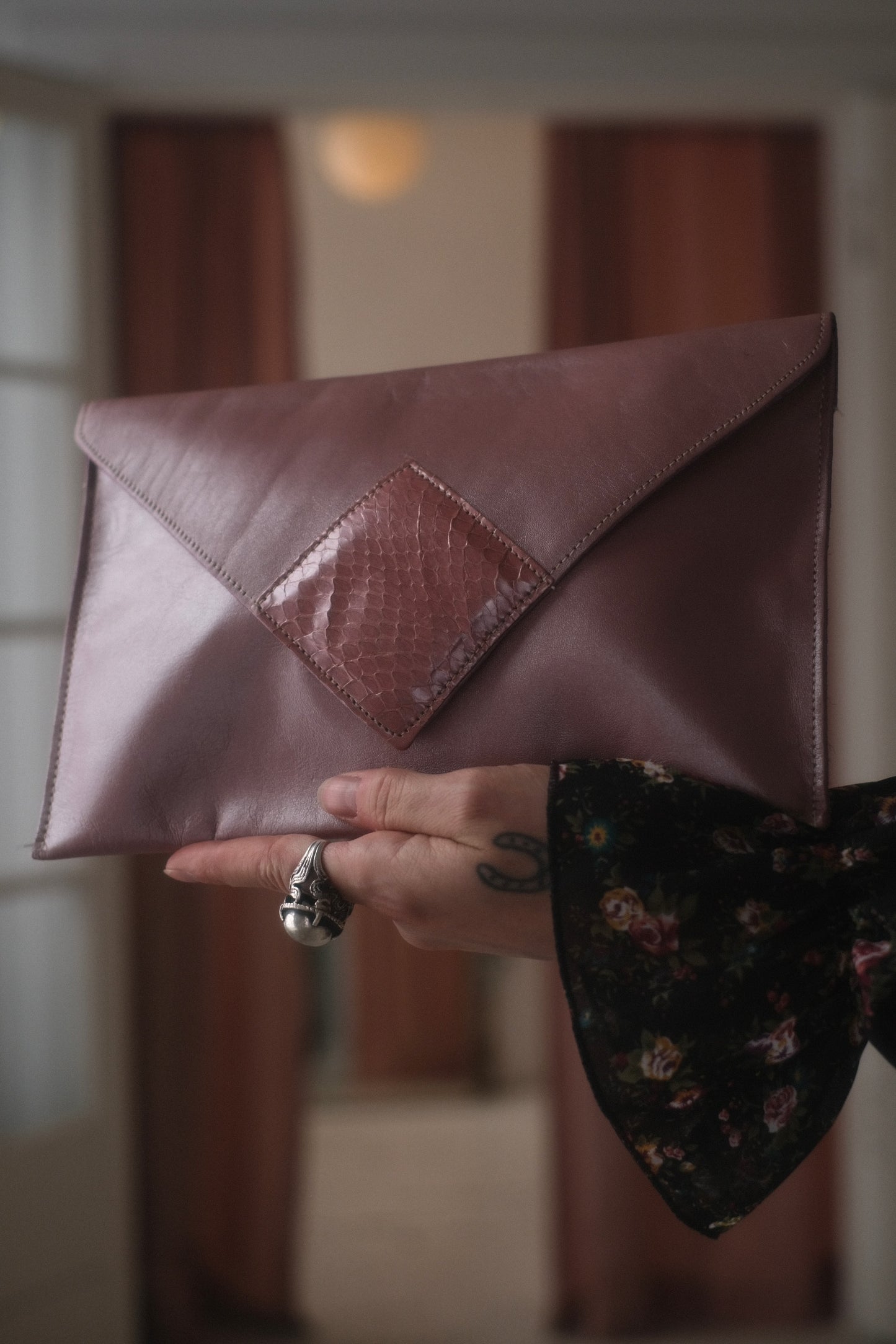 1980s Metallic Pink Clutch